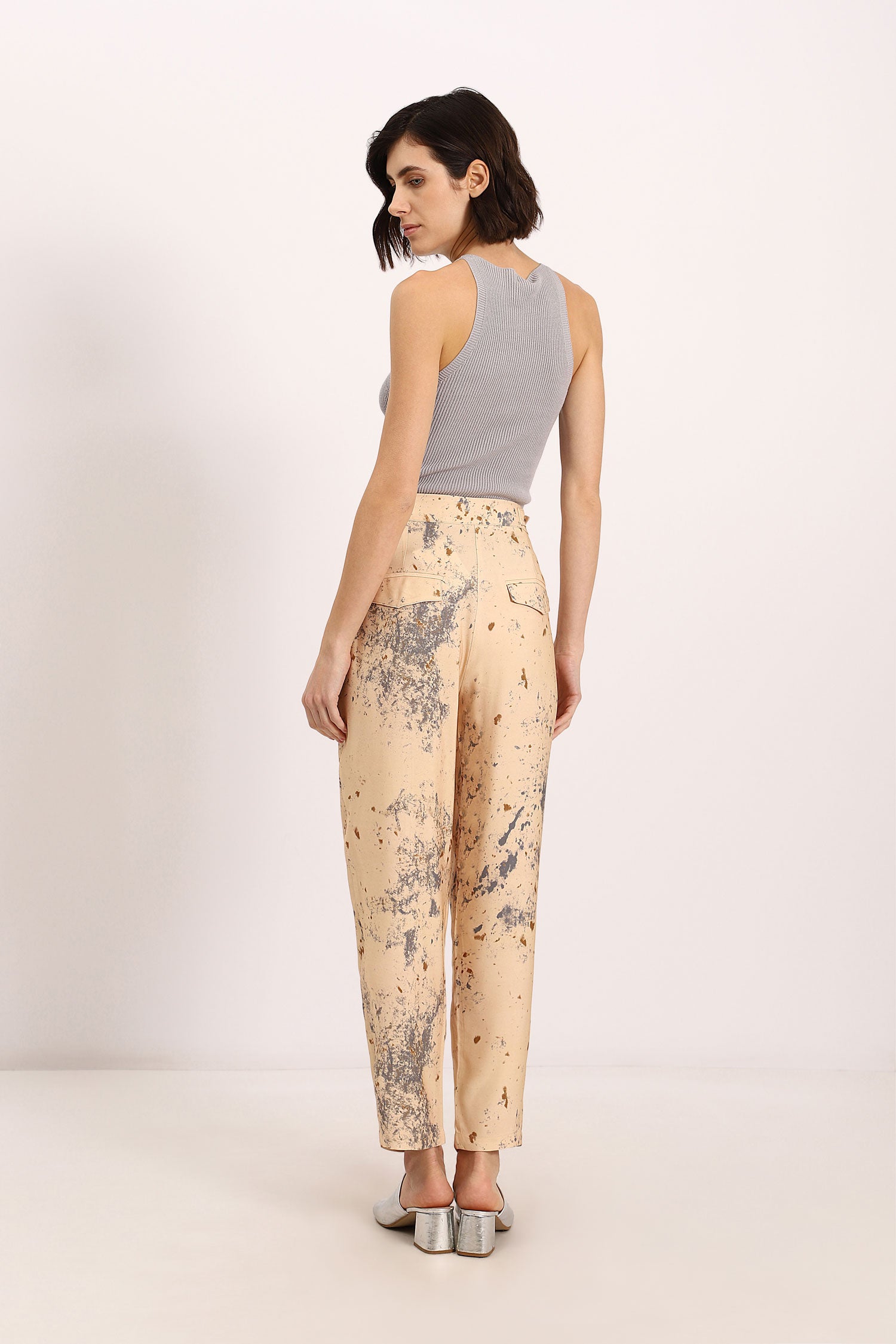 Dixie - Paint Splatter Print Pant - Burro