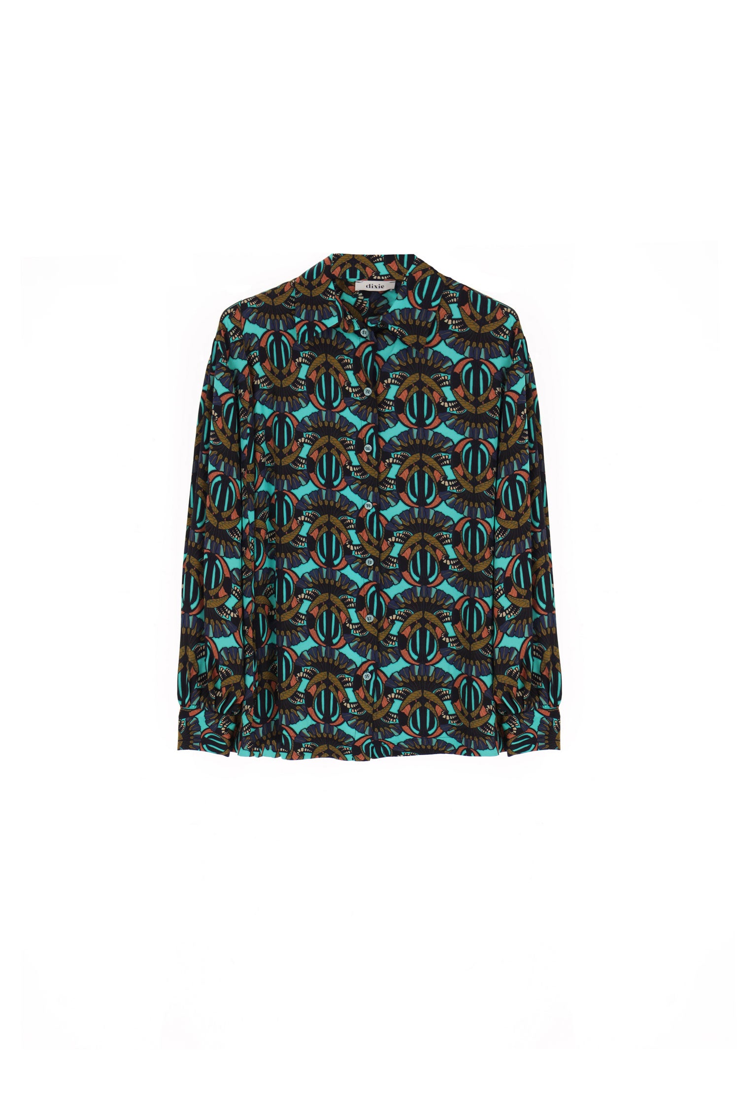 Dixie - Peacock LS Shirt - Turchese