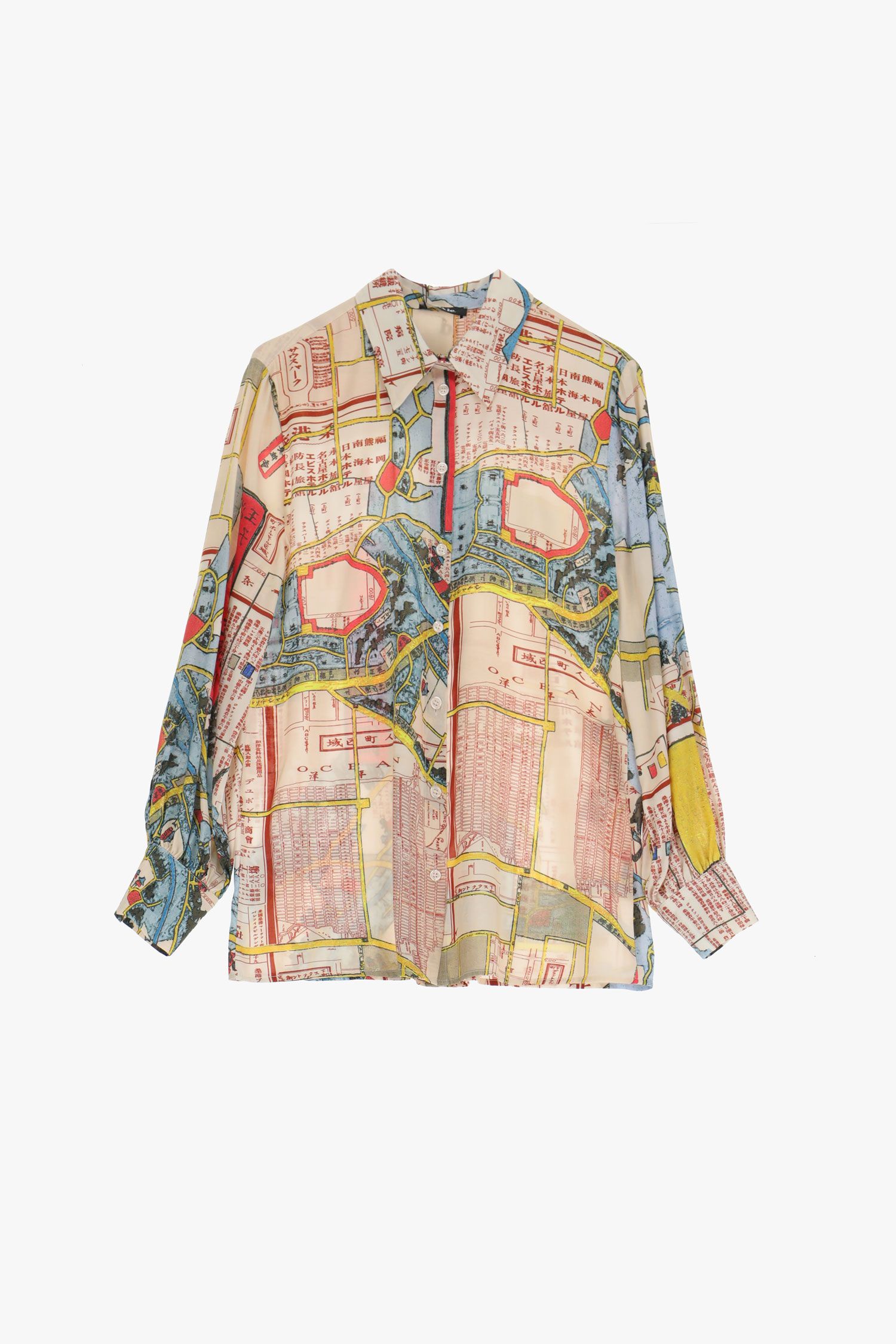 Dixie - City Print Shirt - Red Multi