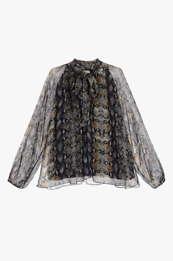 Dixie - Serpent Shirt - Black/Tan