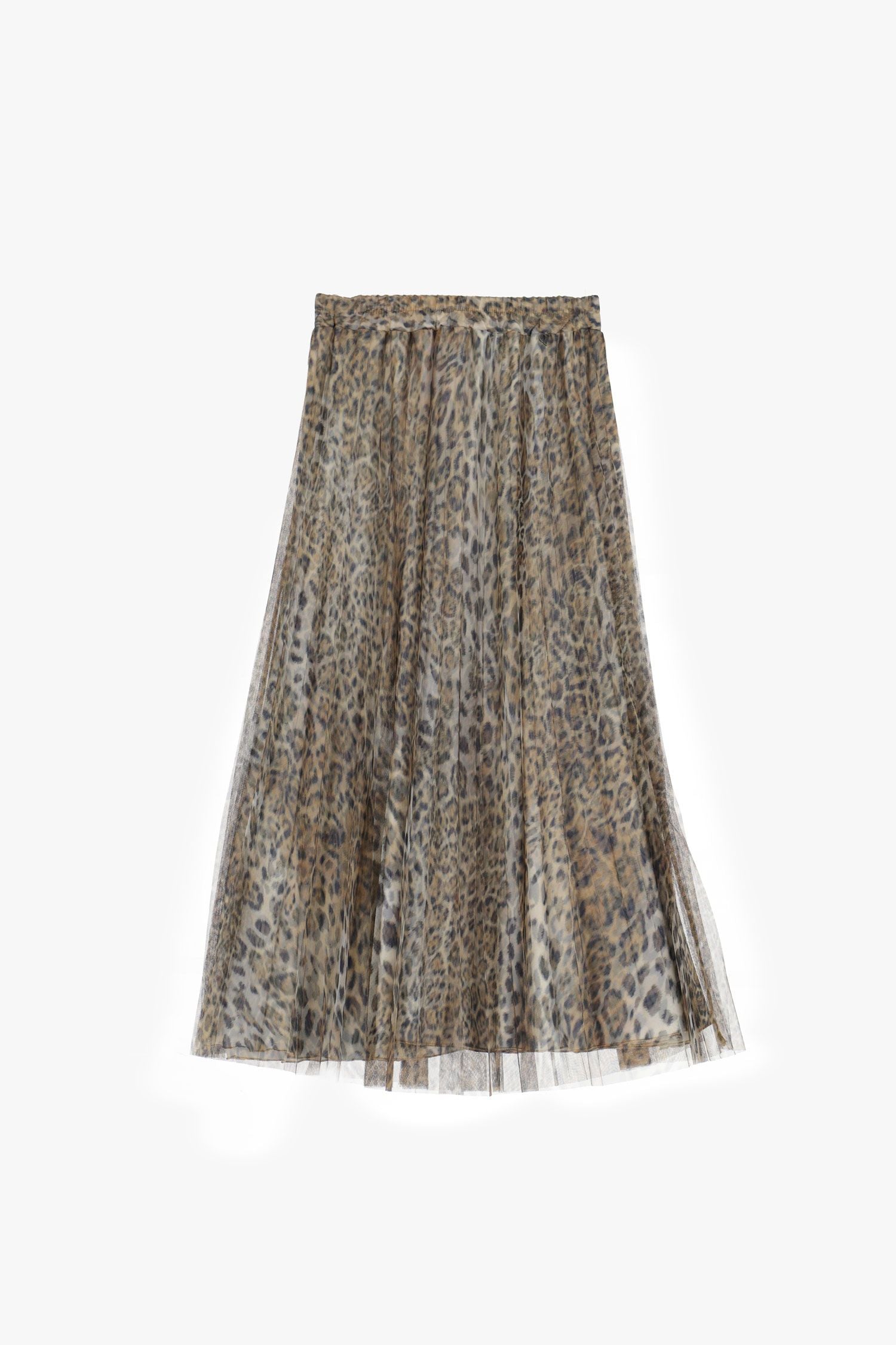 Dixie - Animal Print Skirt - Black/Tan