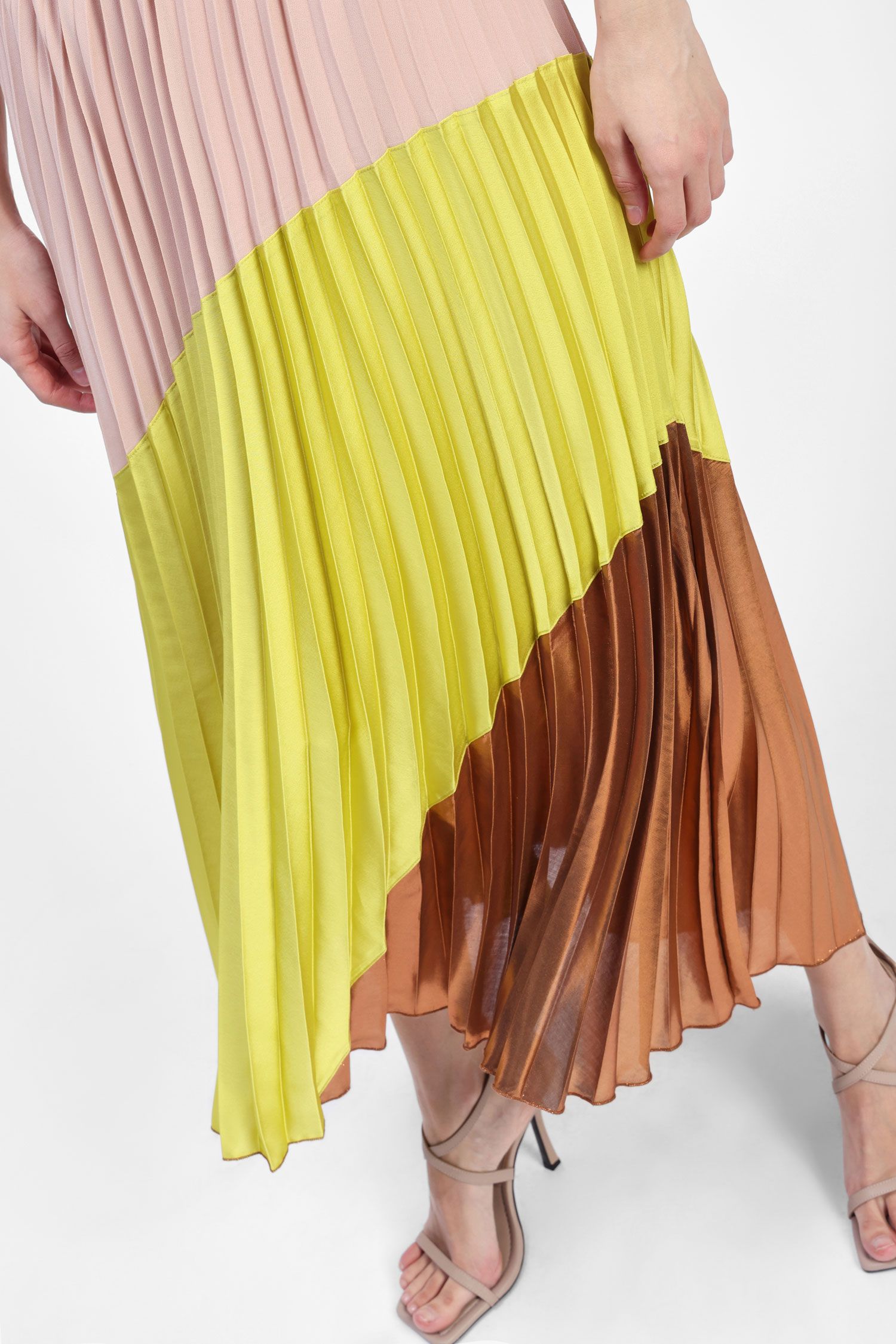 Dixie - Pleated Skirt - Chartreuse