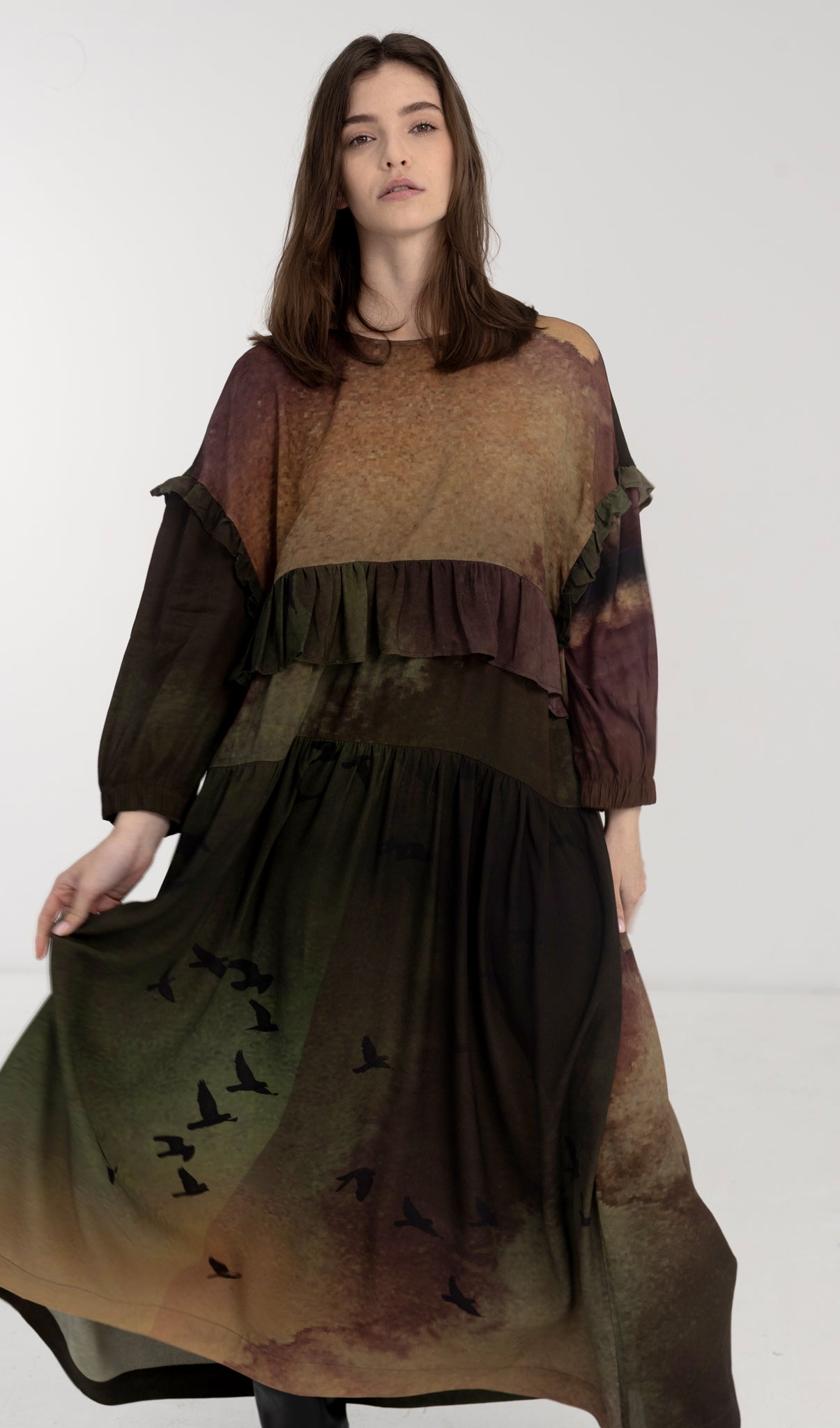 Salasai - Shadow Dress - Rainbird Print