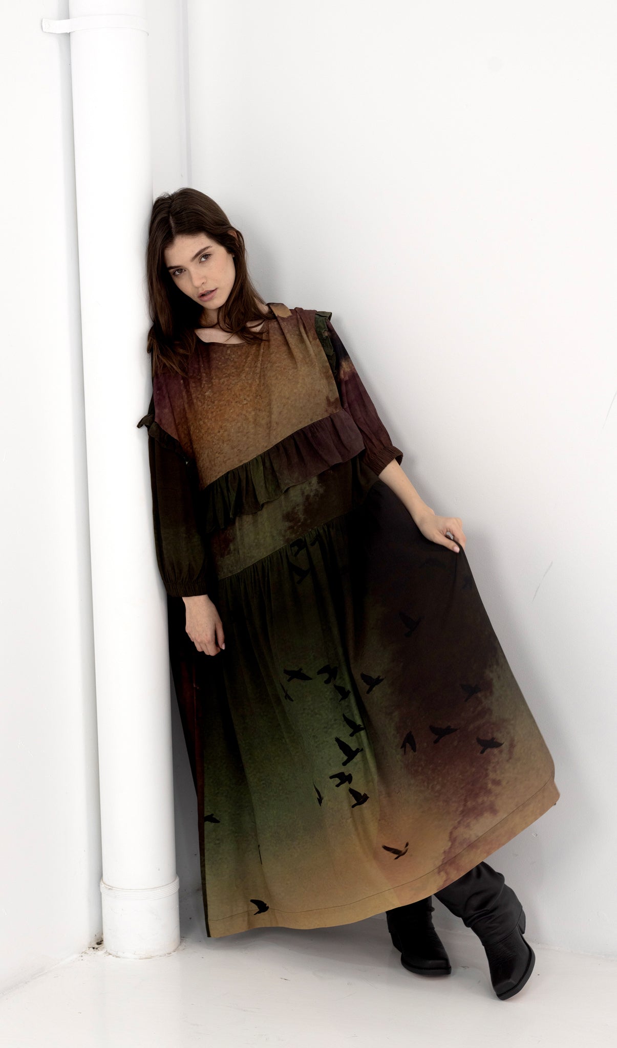 Salasai - Shadow Dress - Rainbird Print