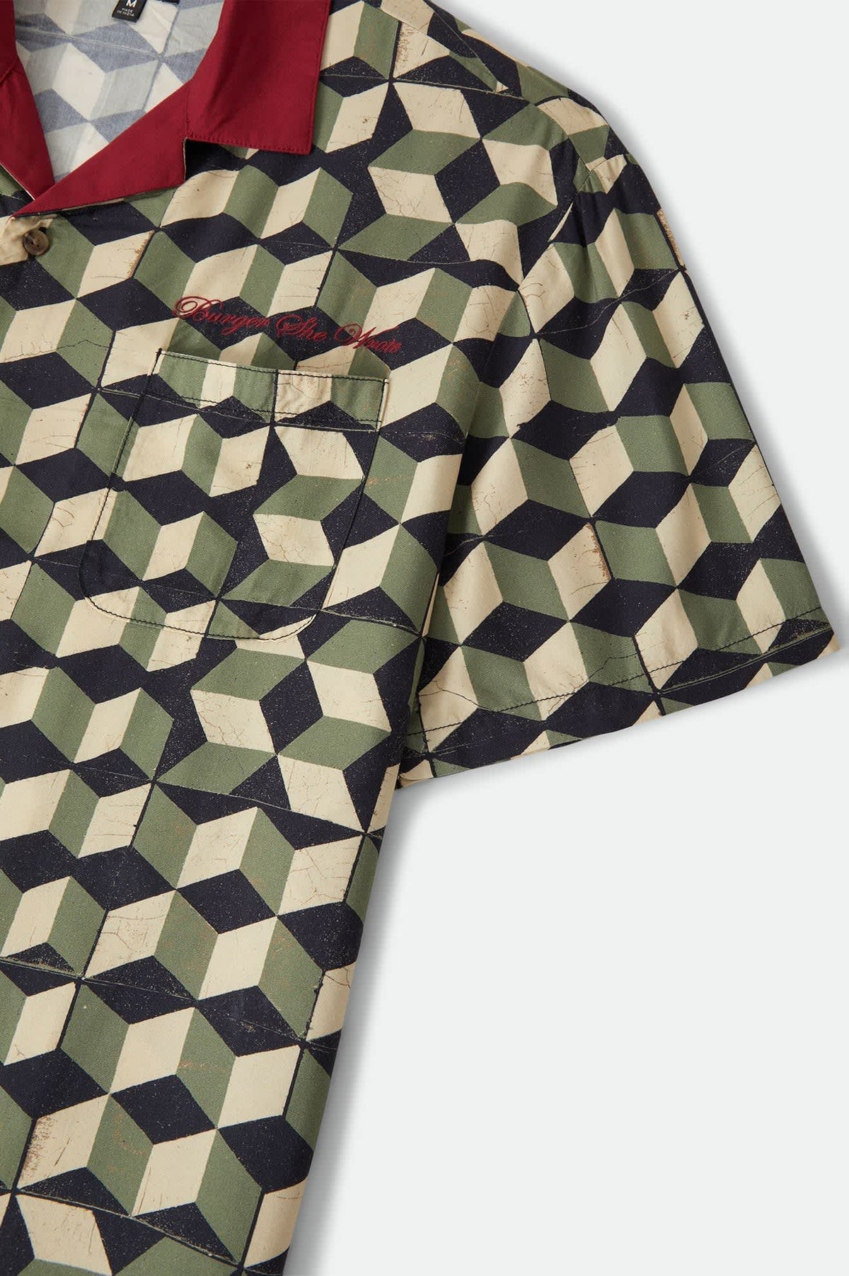 Brixton - Burger She Wrote SS Shirt - Black/Green Tile