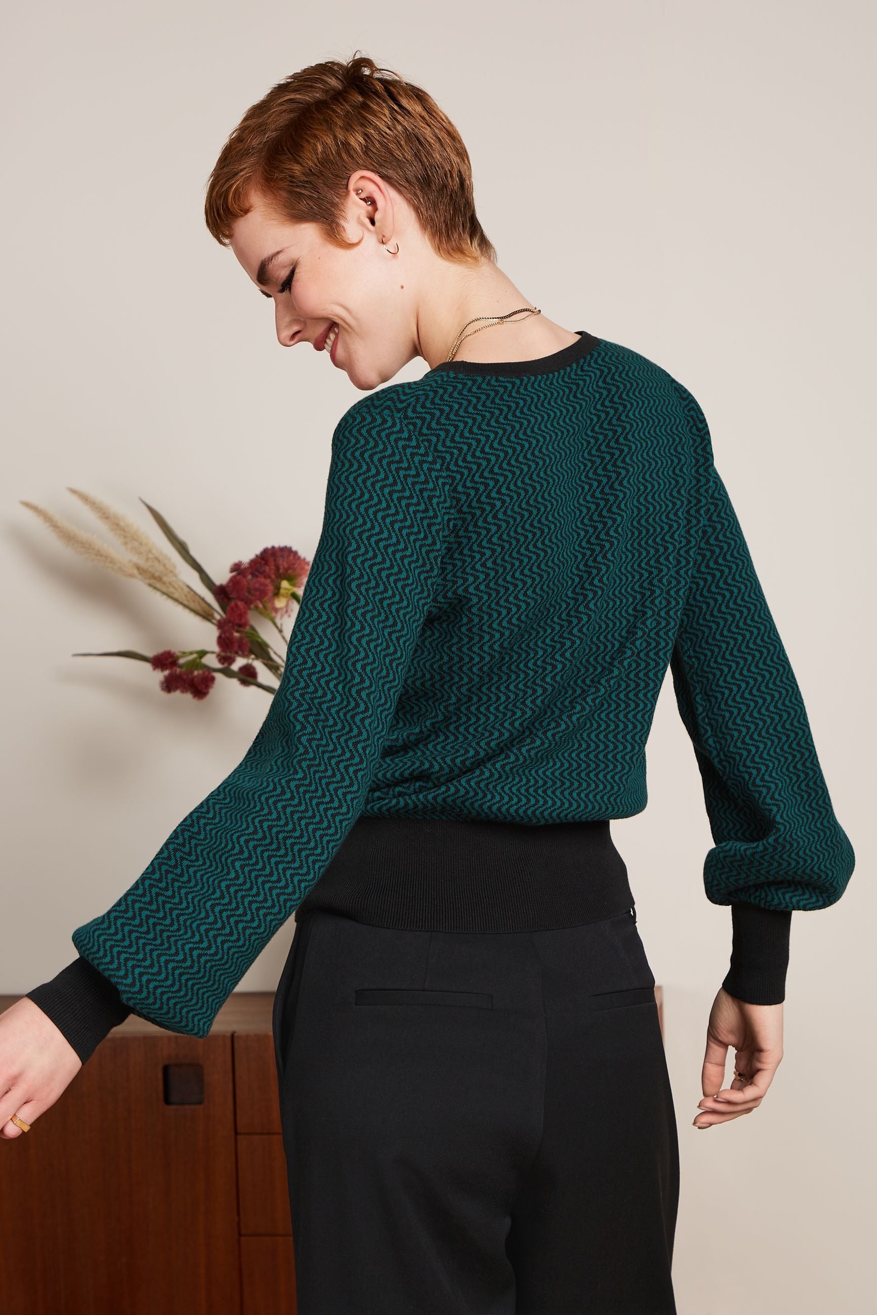 King Louie - Bell Sleeve Top Teddy - Antique Green