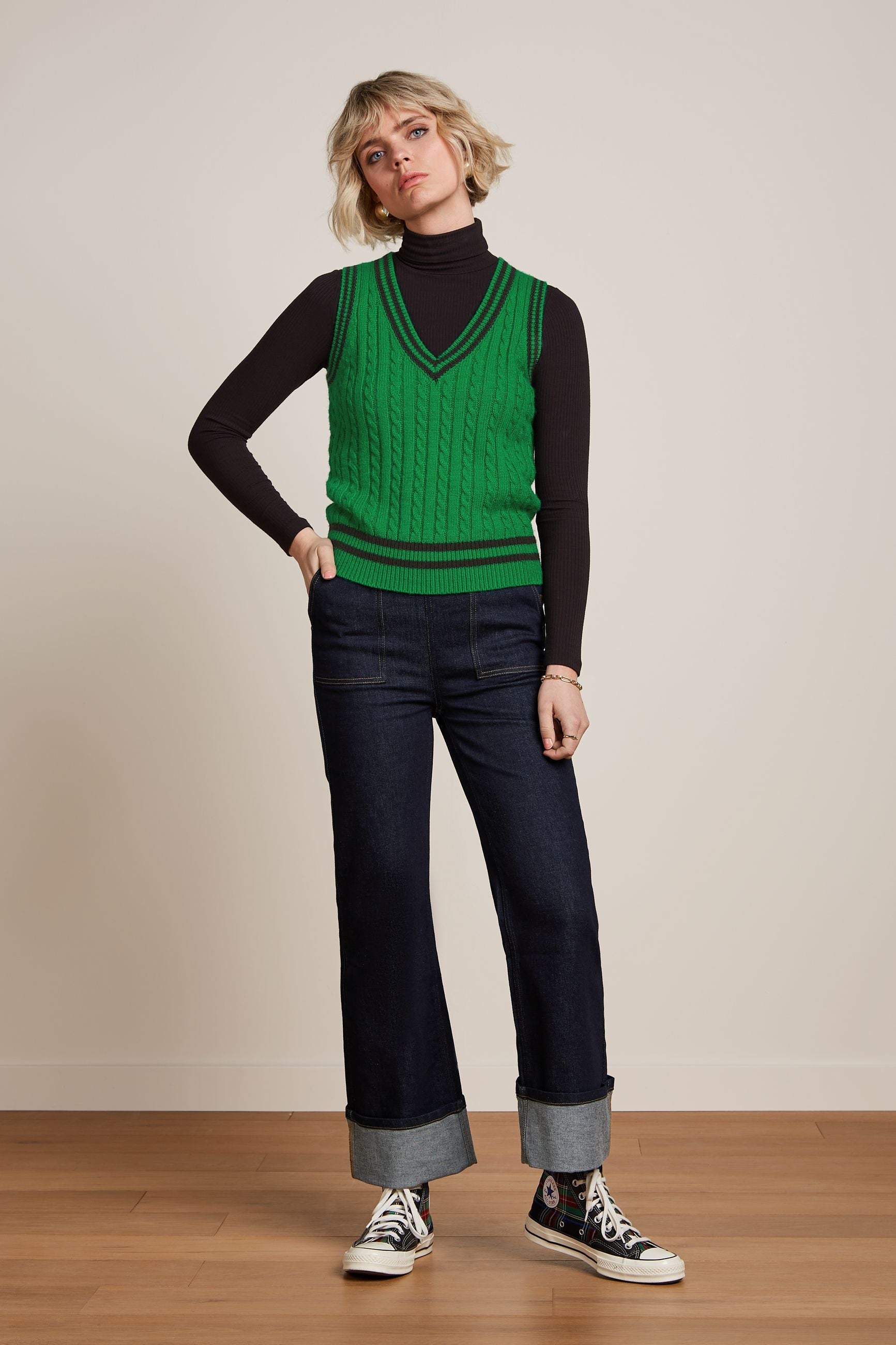 King Louie - V Neck Spencer College - Very Green