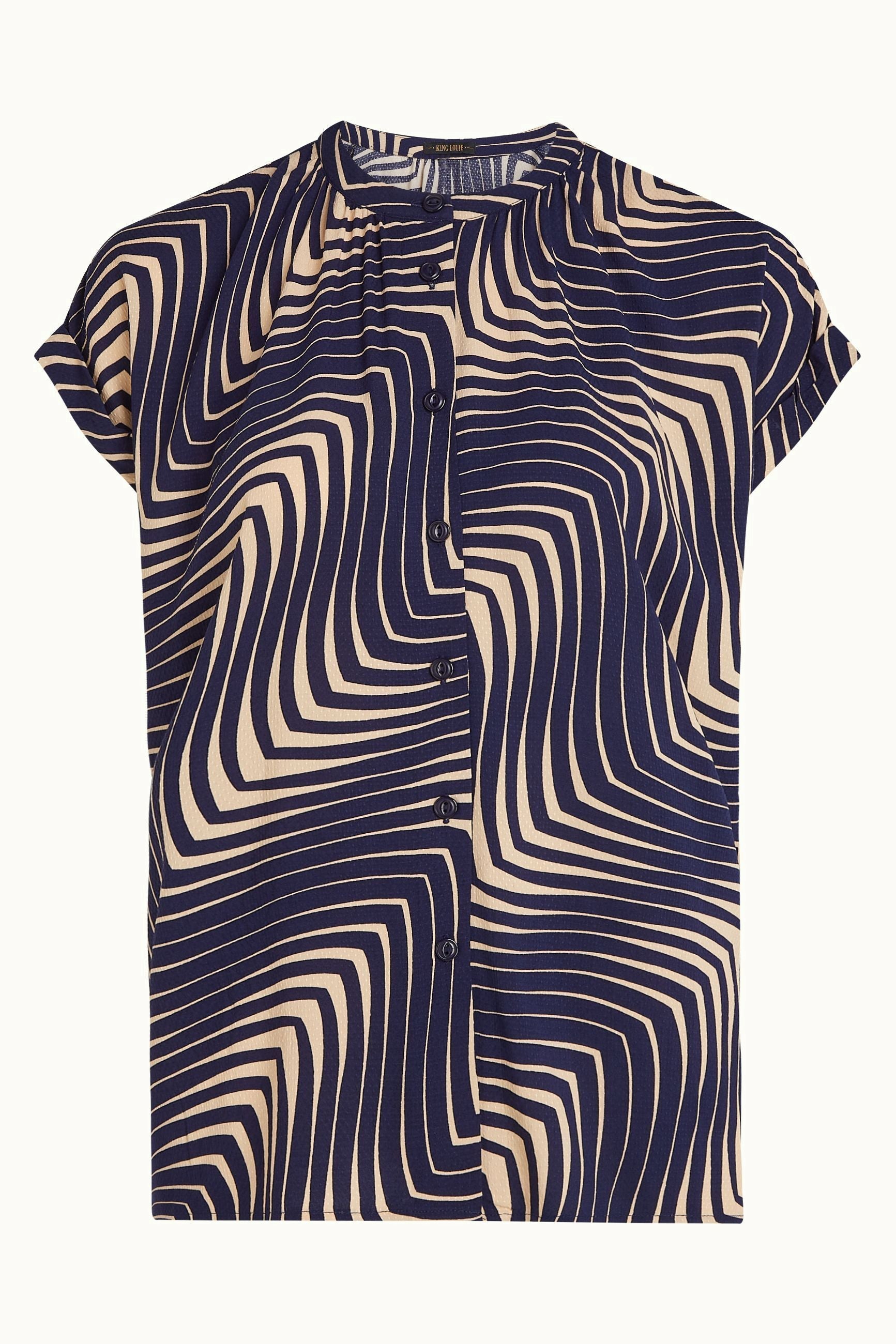 King Louie - Stella Blouse Cleo - Evening Blue