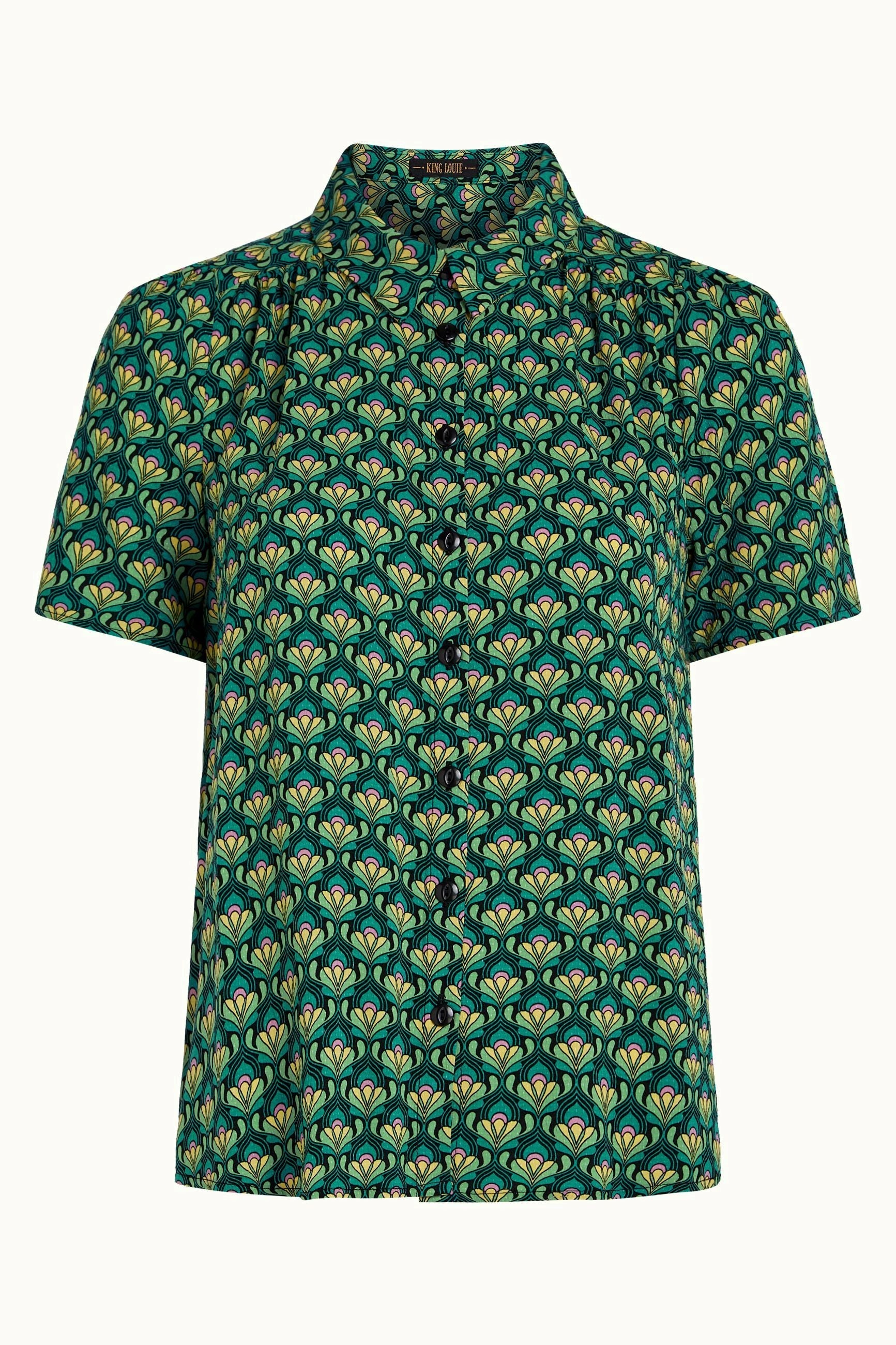 King Louie - Maisie Blouse Toulouse Dobby - Black