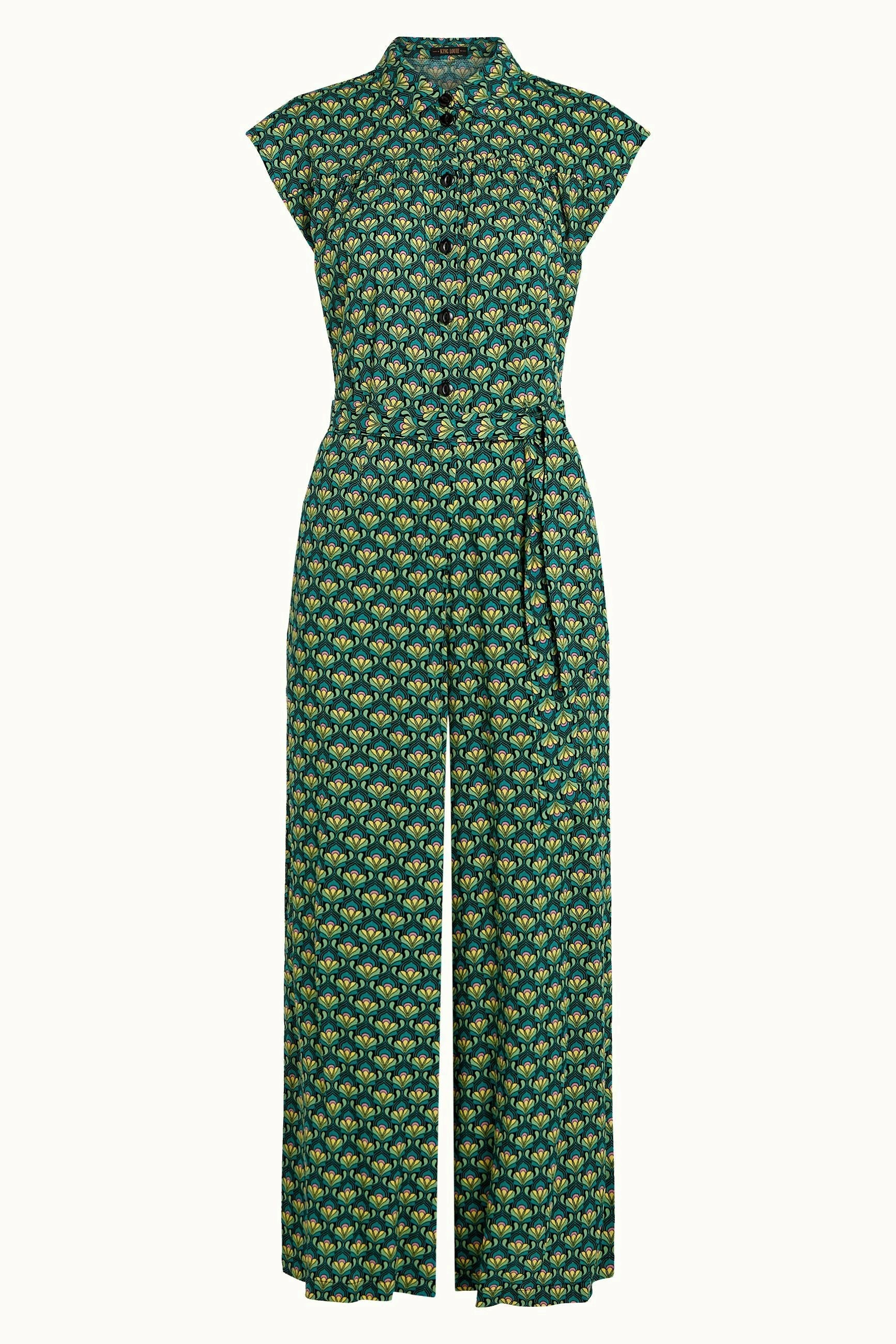 King Louie - Amy Jumpsuit Toulouse Dobby - Black