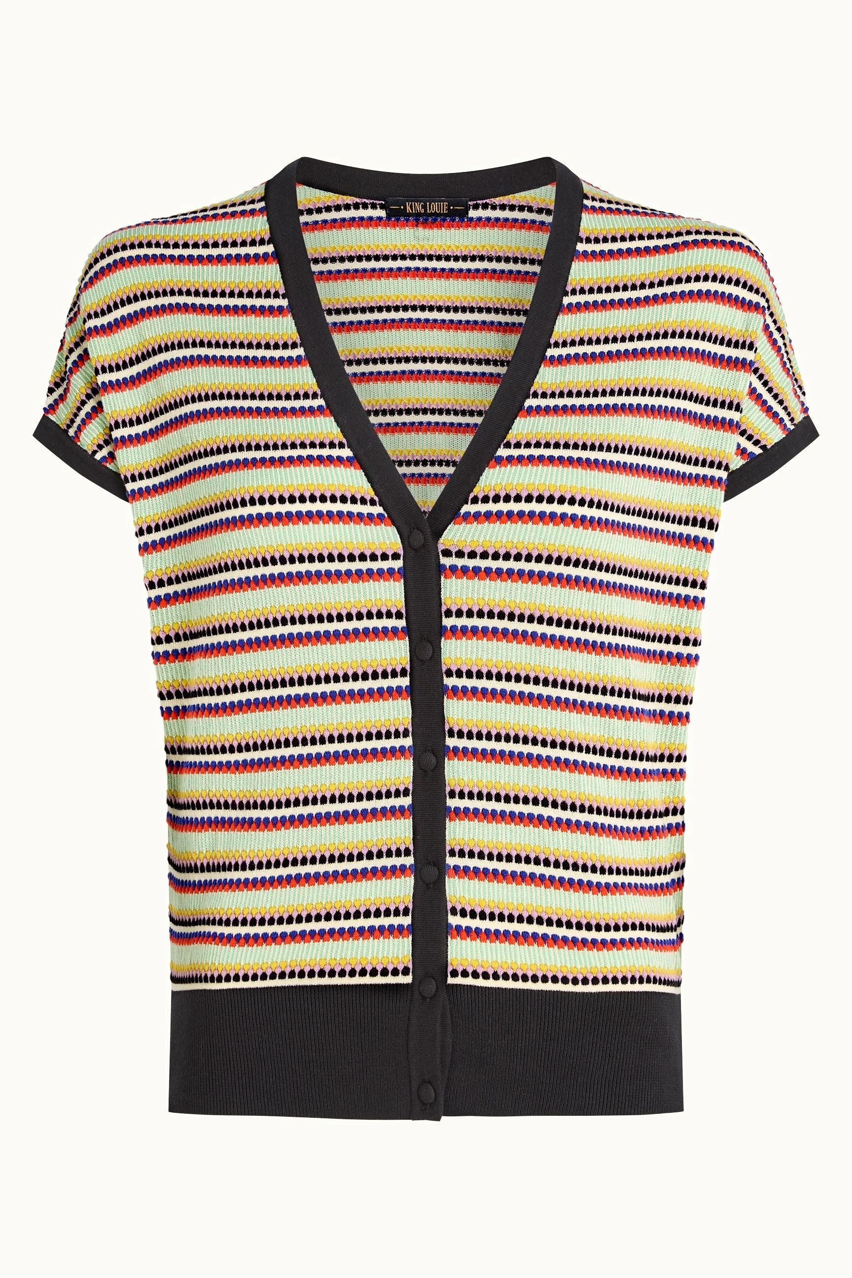 King Louie - V-Button Top Rocca - Black
