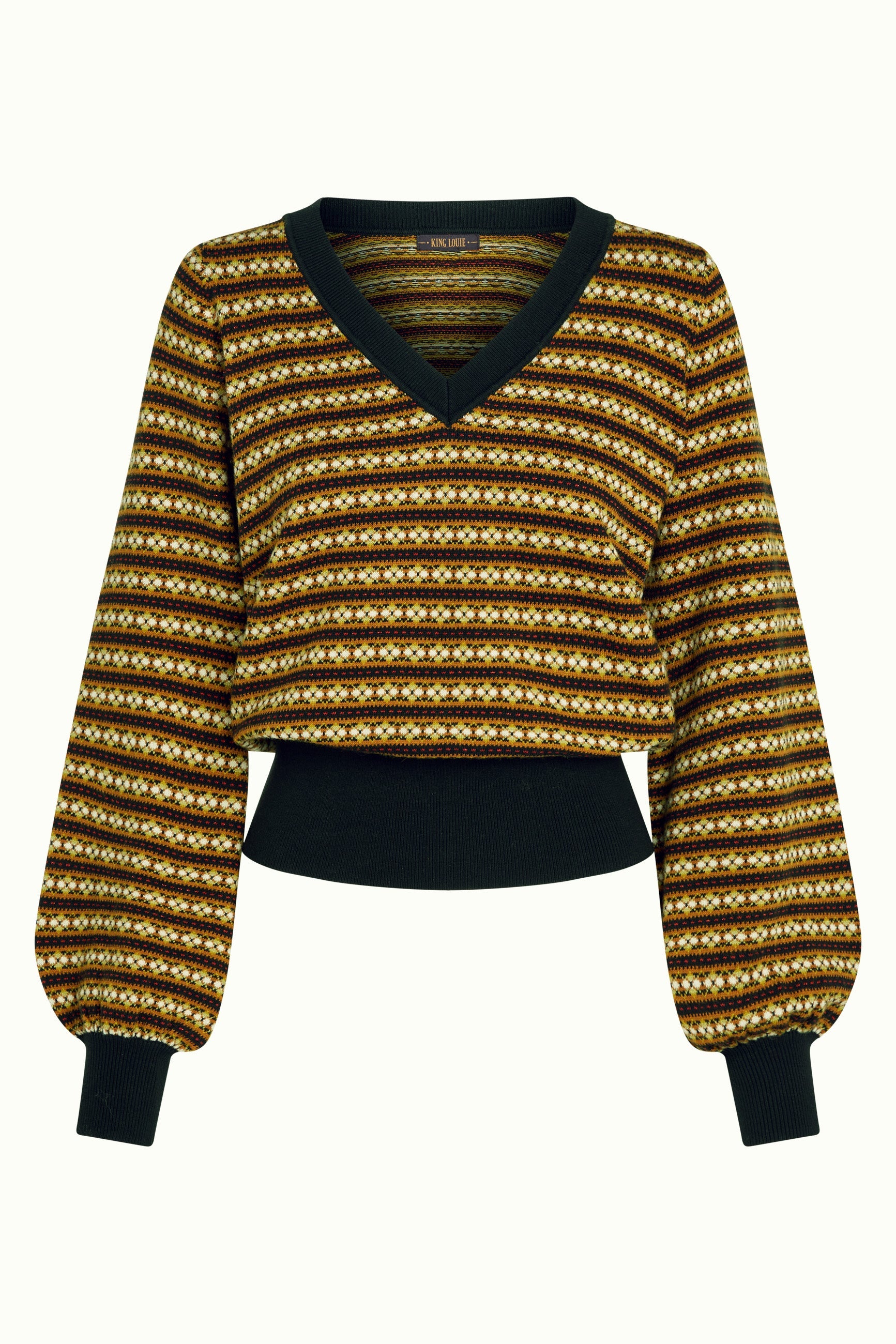 King Louie - V-Neck Bellsleeve Walter - Black