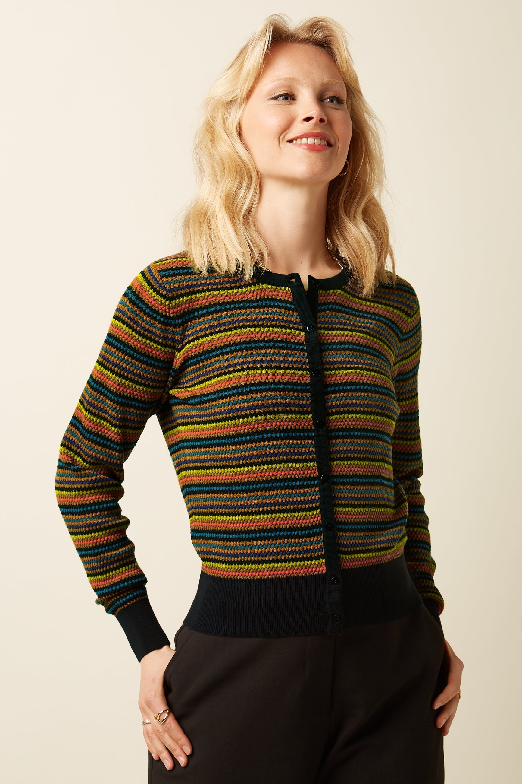 King Louie - Cardi Roundneck Marielle - Black