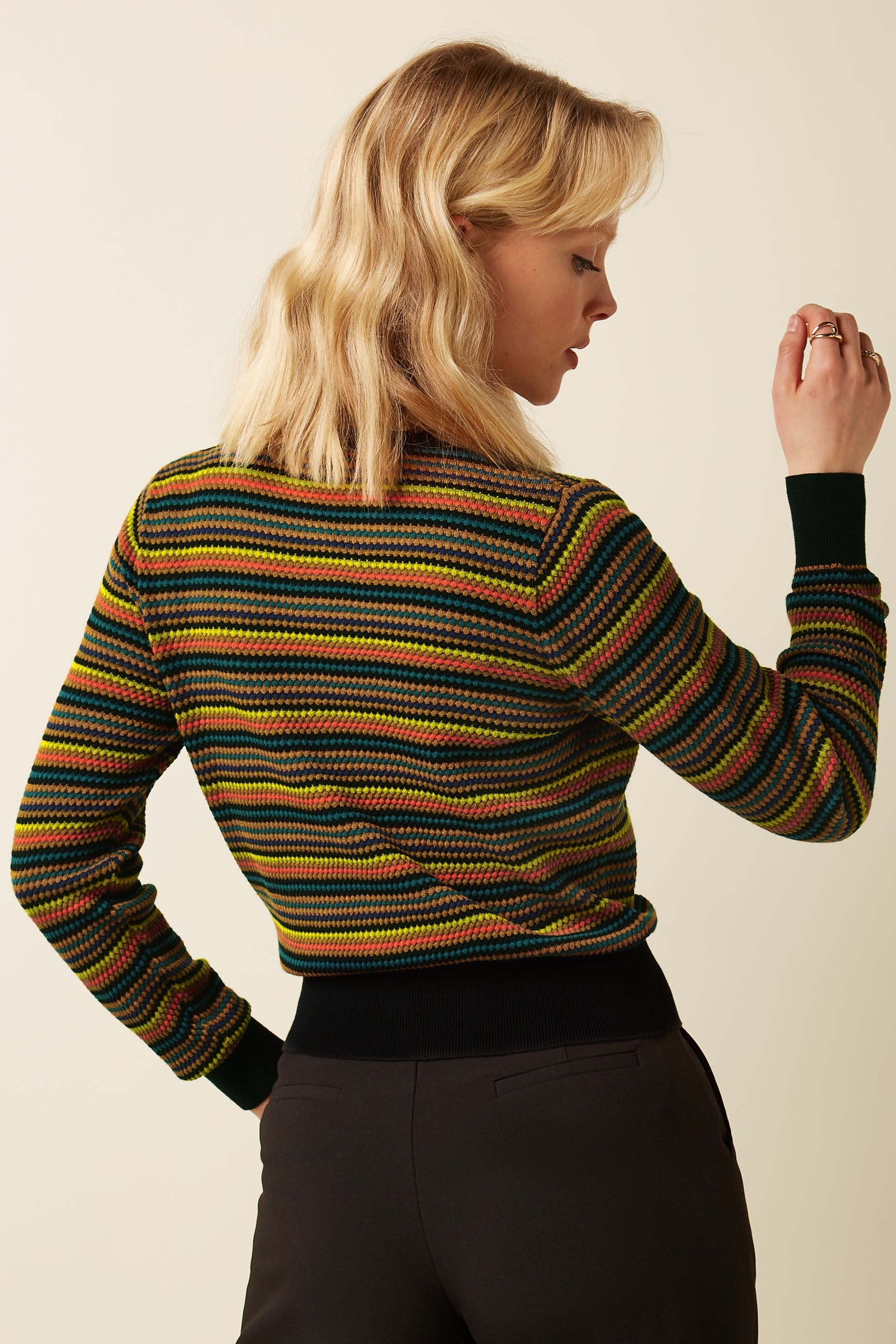 King Louie - Cardi Roundneck Marielle - Black