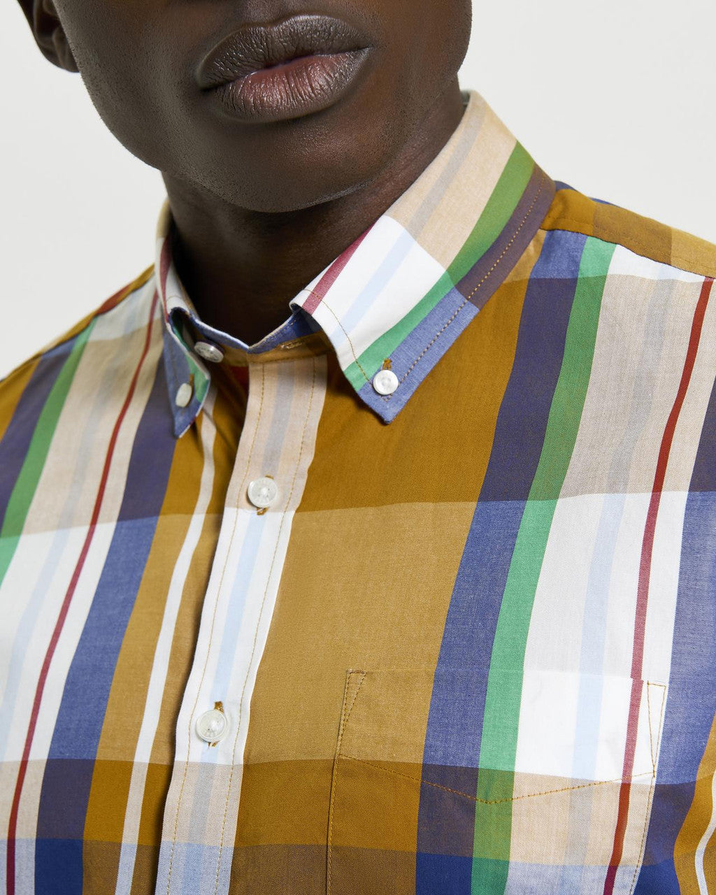 Ben Sherman - Large Madras Check SS Shirt - Caramel