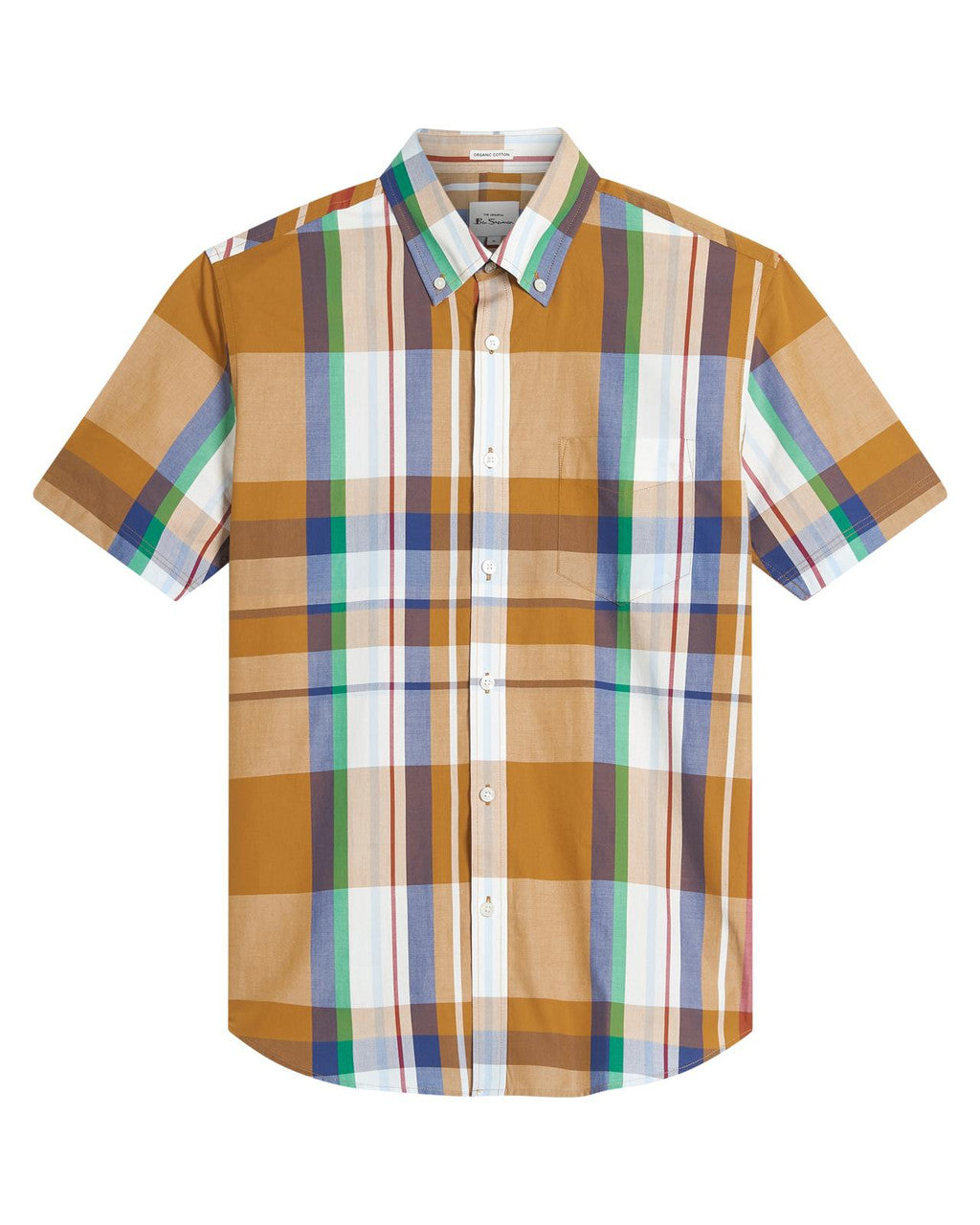Ben Sherman - Large Madras Check SS Shirt - Caramel