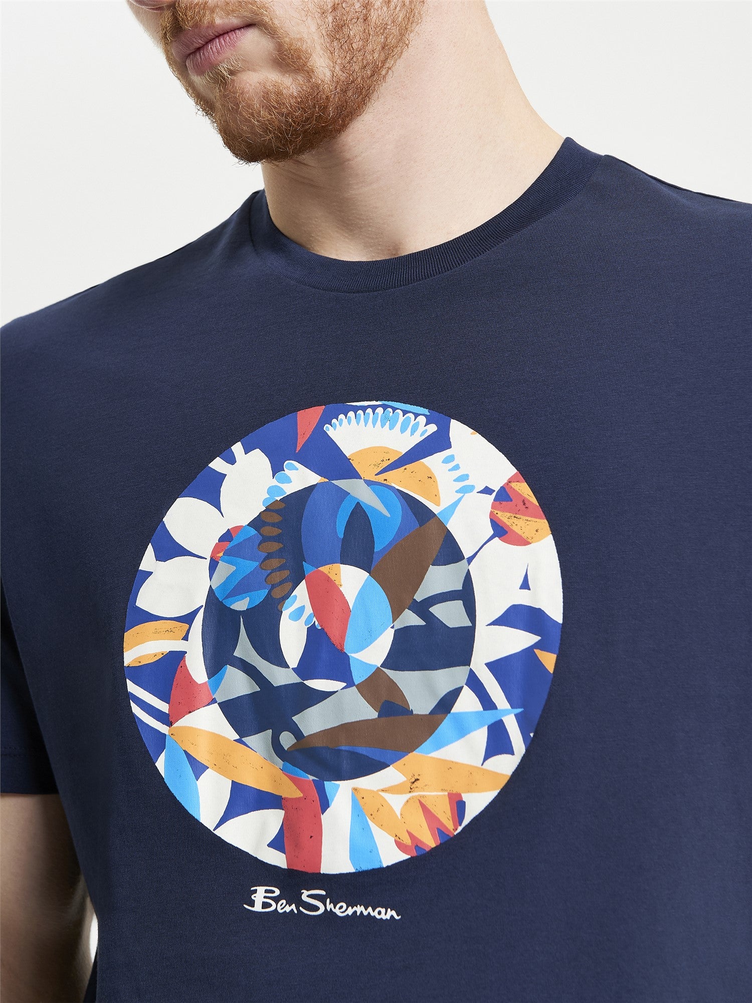 Ben Sherman - Tropical Target Tee - Dark Navy