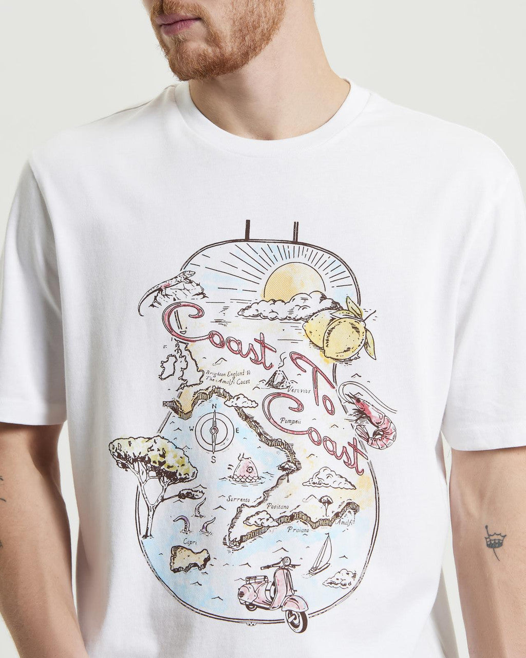 Ben Sherman - The Amalfi Coast Tee - White