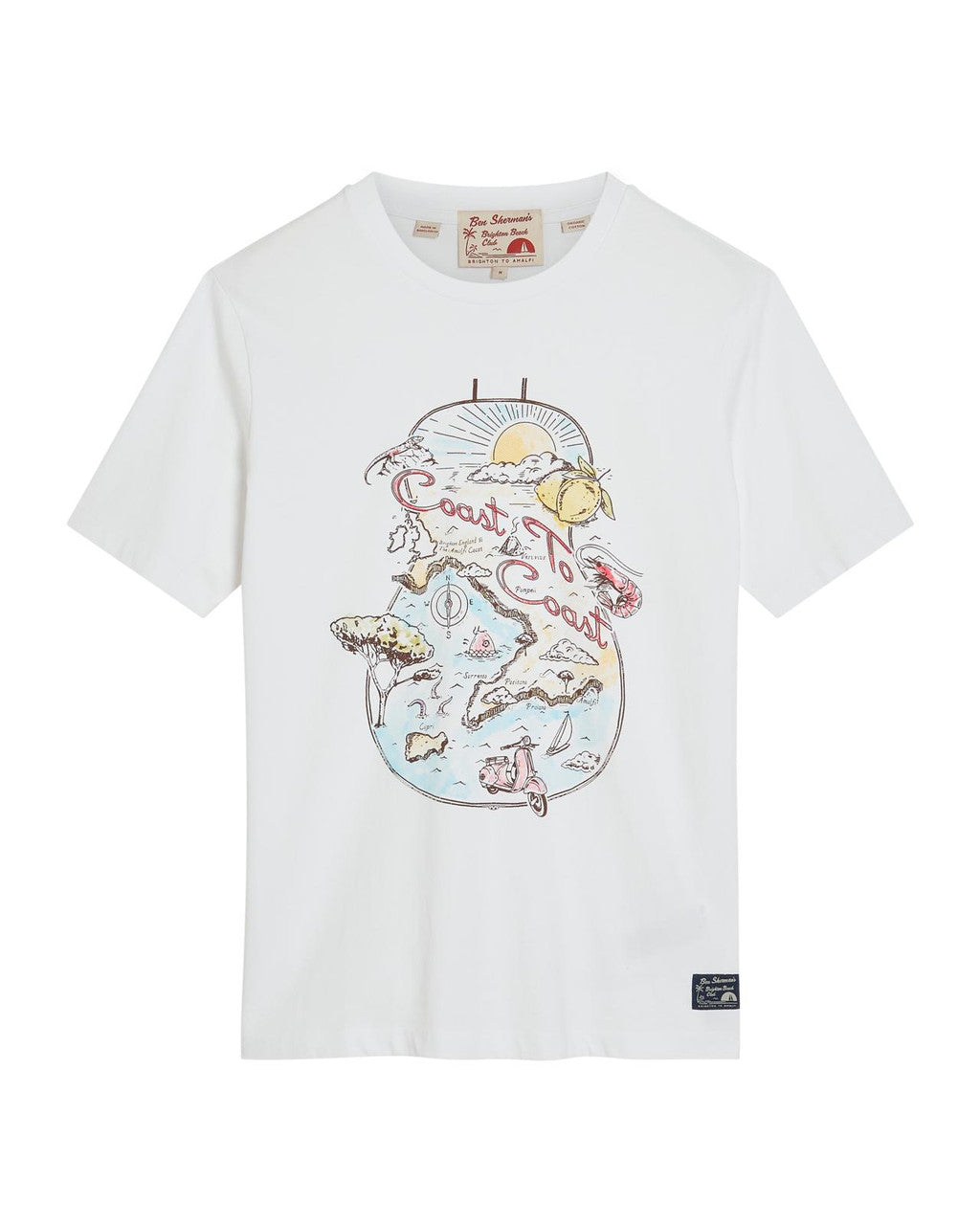 Ben Sherman - The Amalfi Coast Tee - White