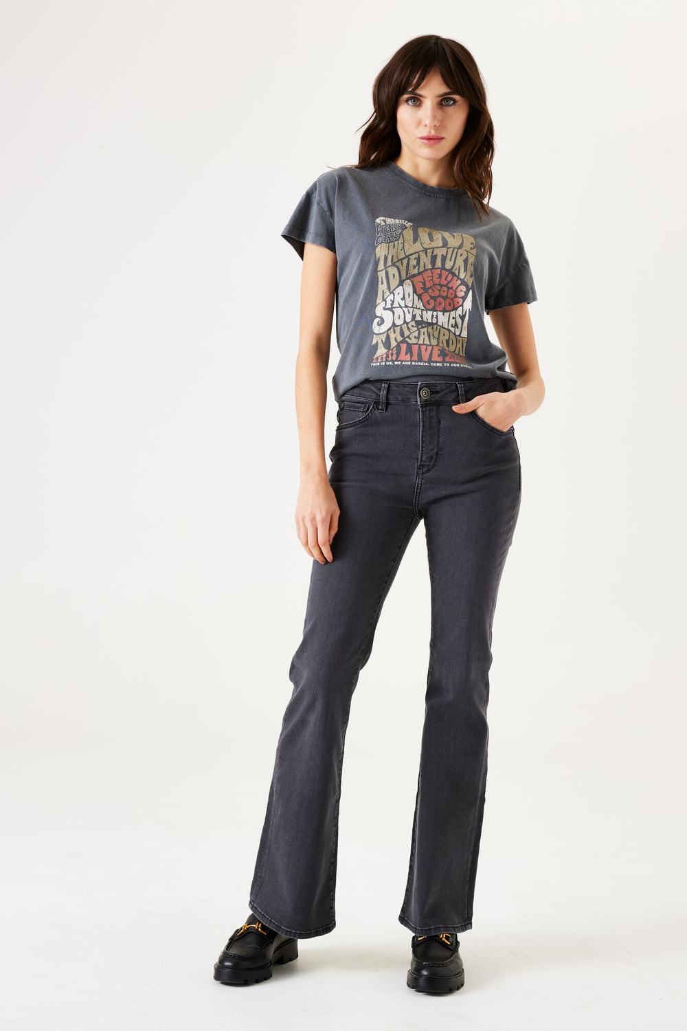 Garcia - Adventure Print SS Tee - Antracite