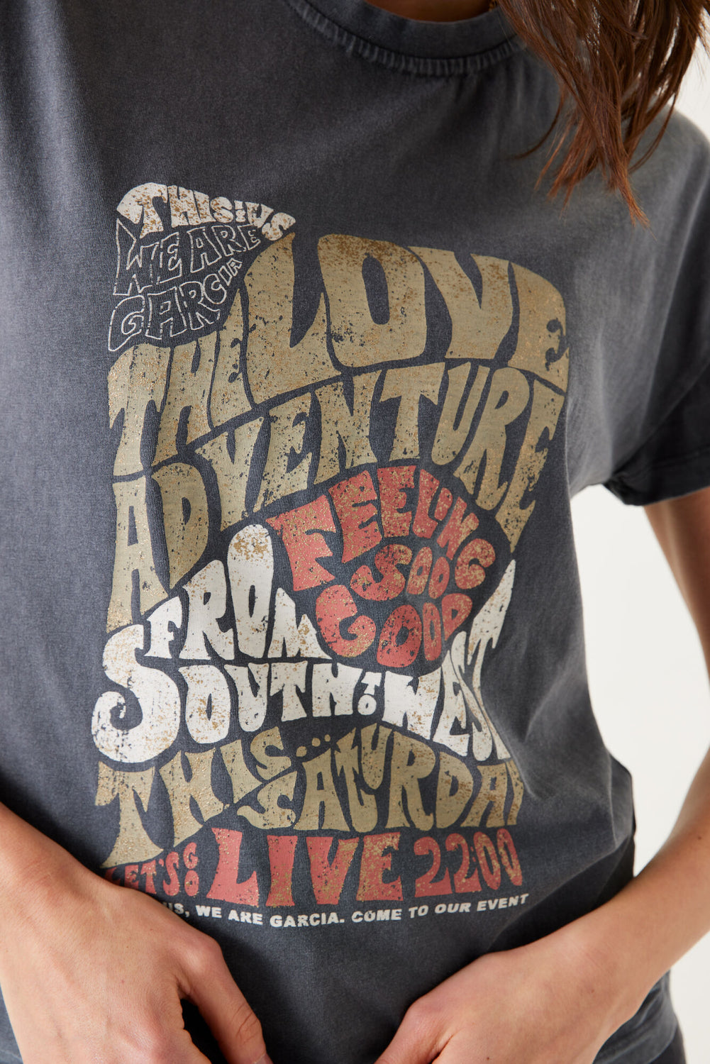Garcia - Adventure Print SS Tee - Antracite