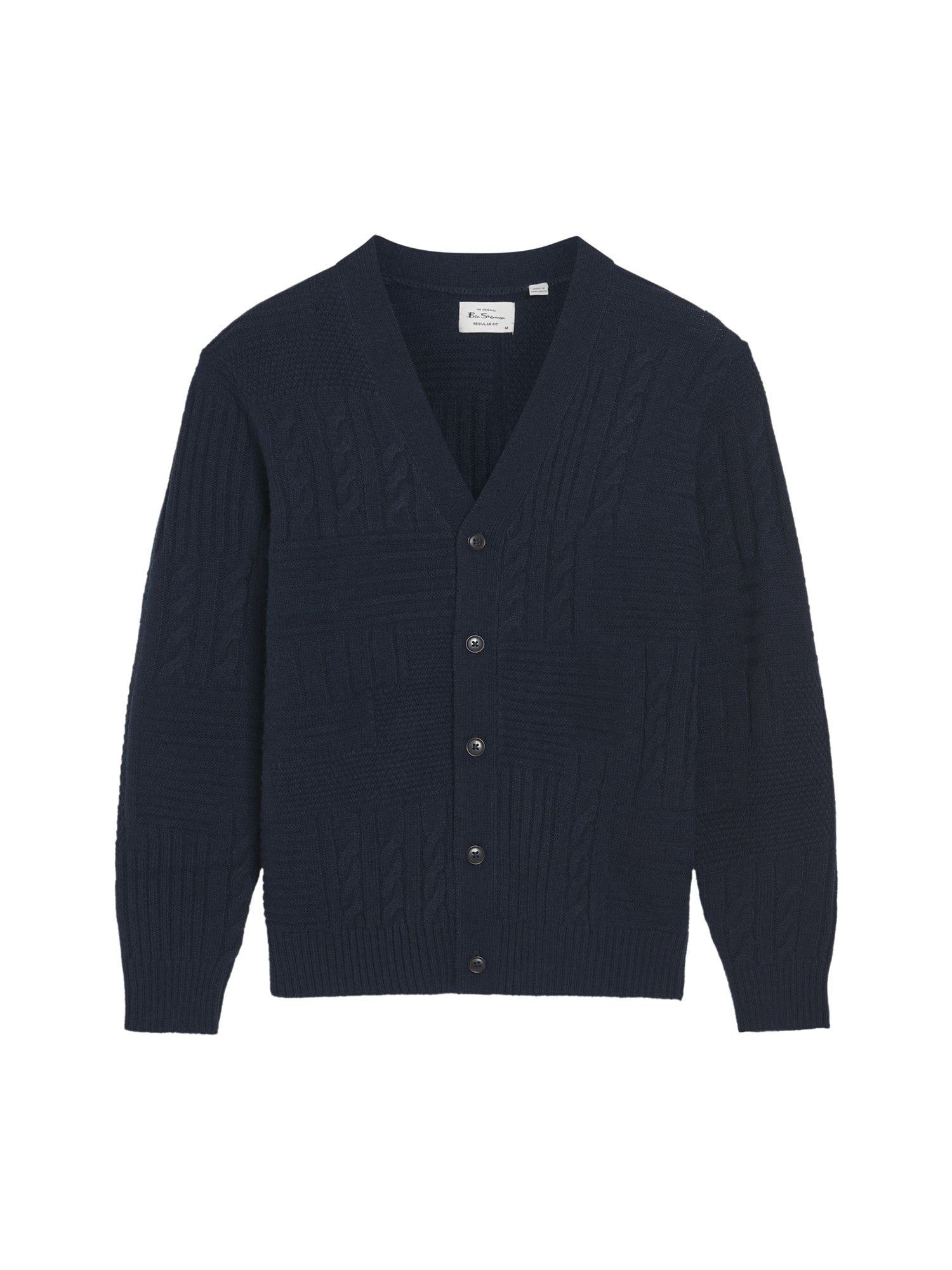 Ben Sherman - Texture Block Cardigan - Dark Navy
