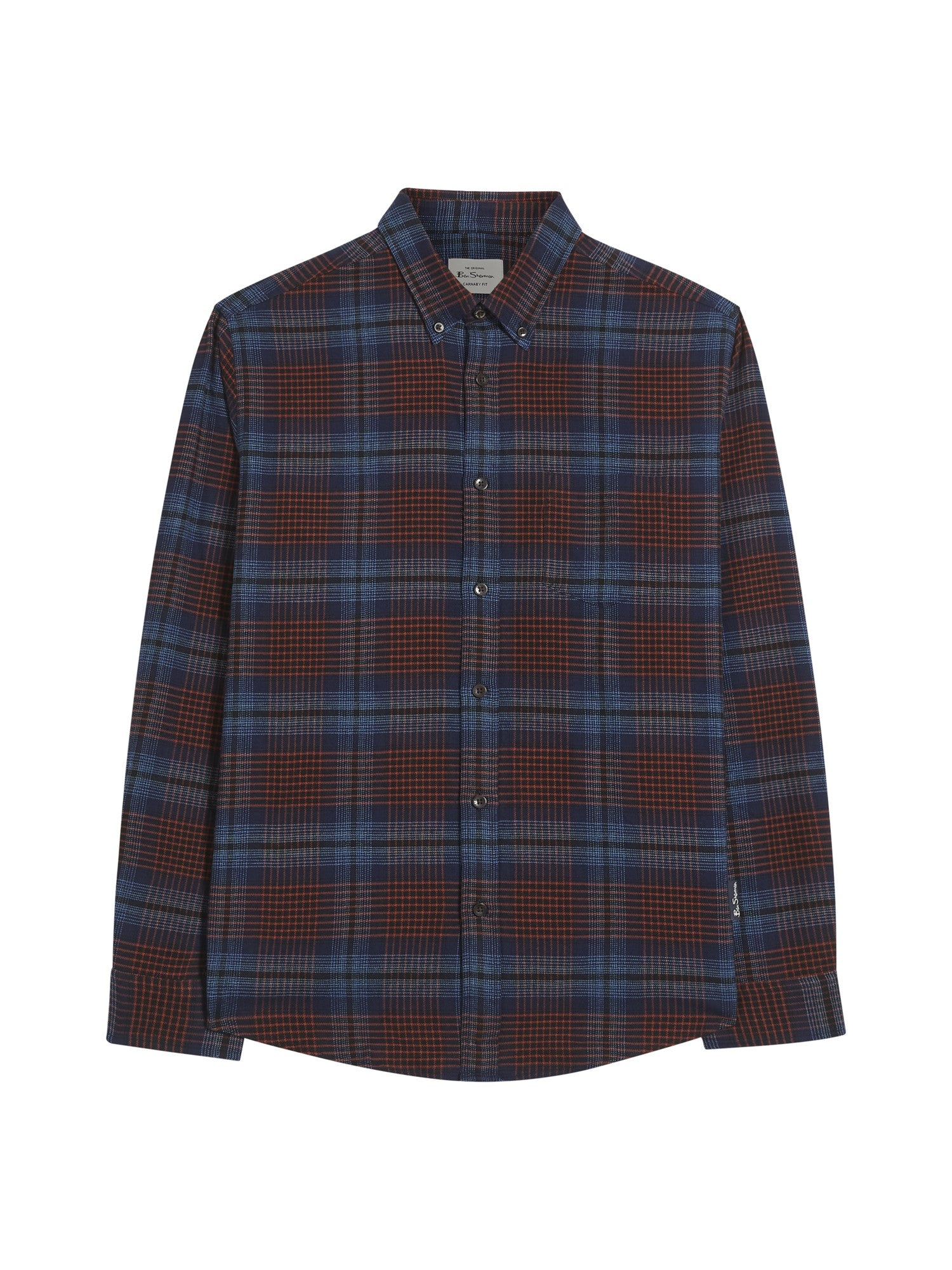 Ben Sherman - Ombre Check LS Shirt - Marine