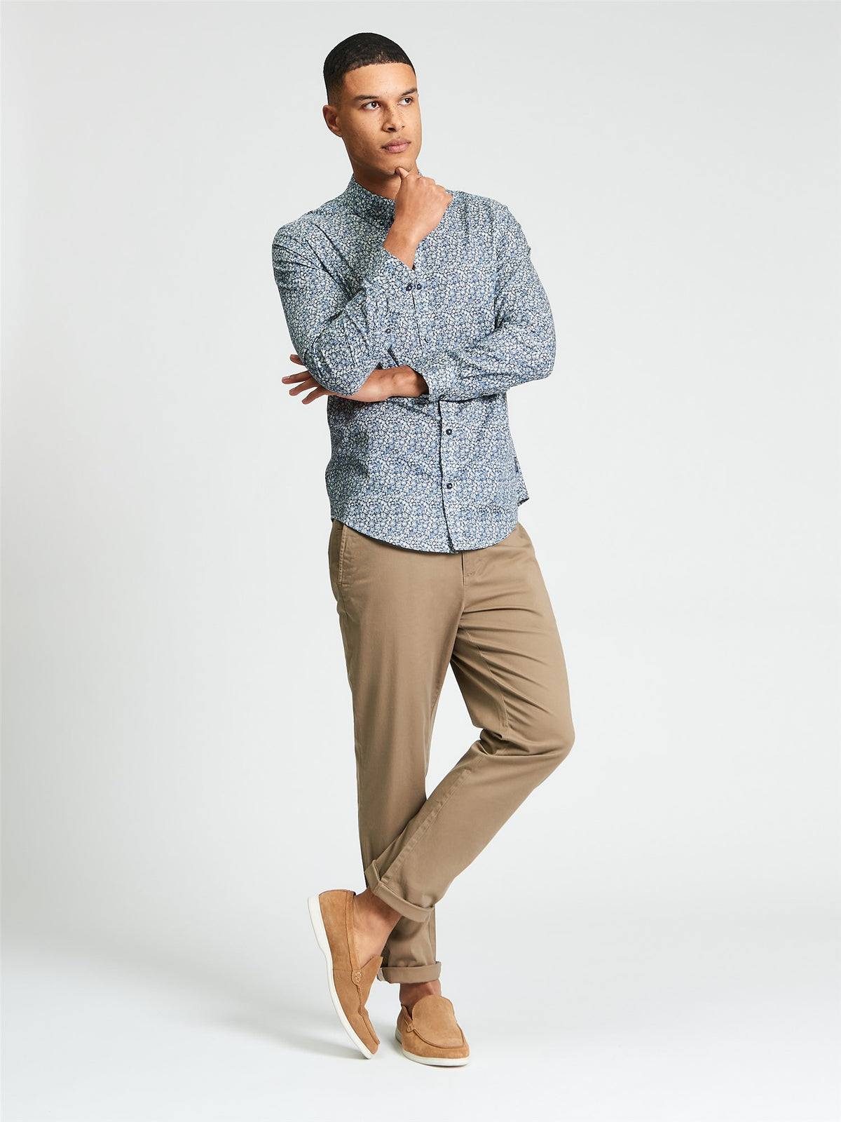 Ben Sherman - Floral Print LS Shirt - Indigo