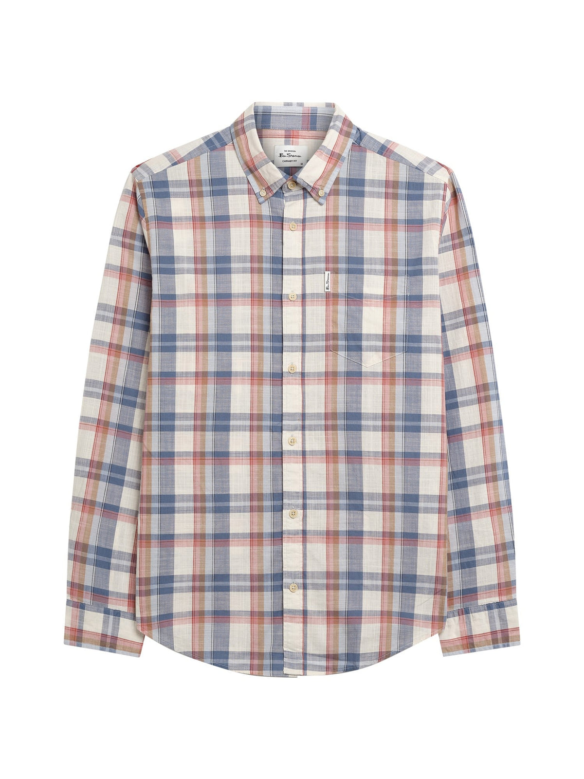 Ben Sherman - Irregular Check LS Shirt - Oyster White