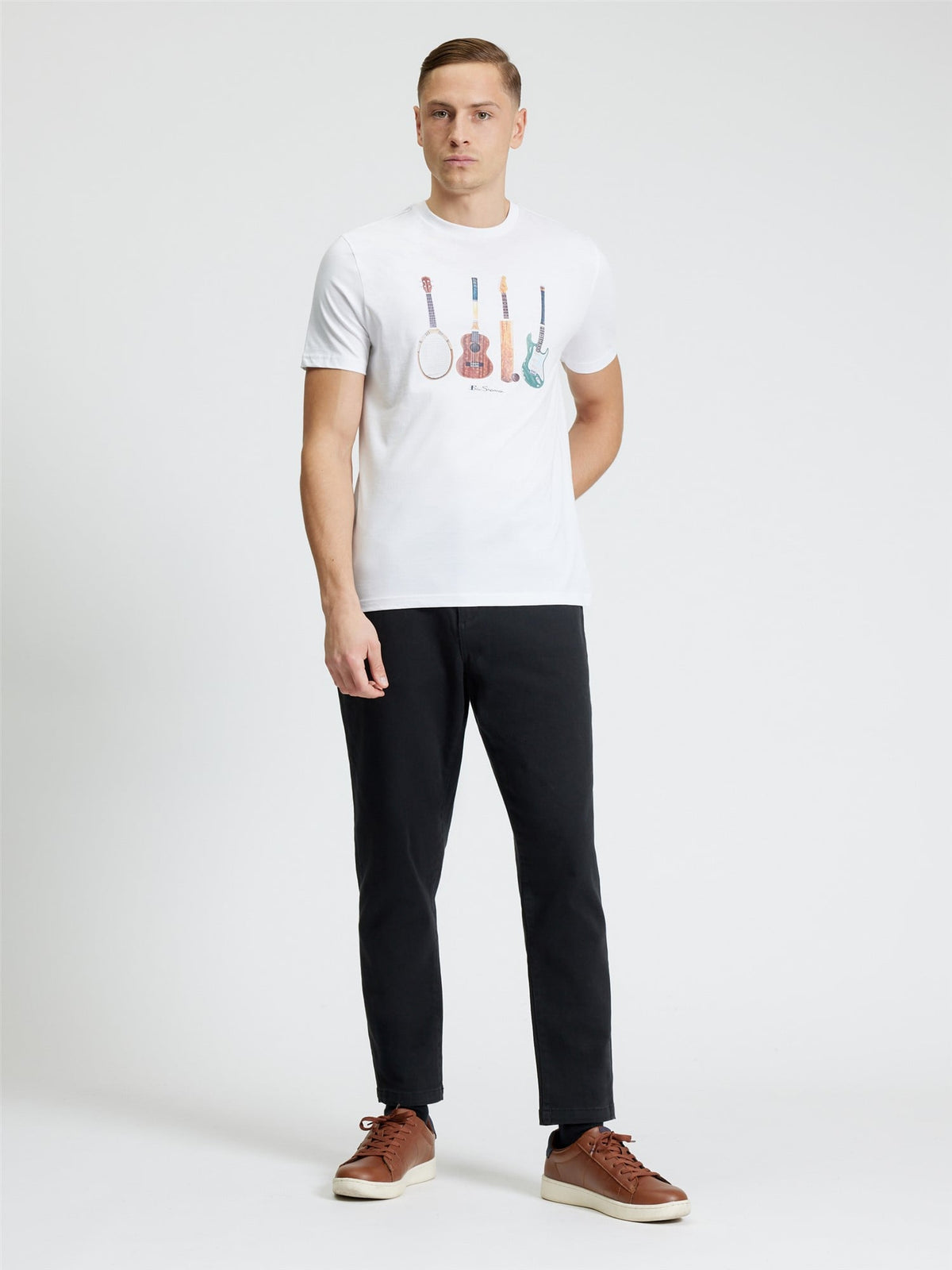 Ben Sherman - Jumble Guitars Tee - White