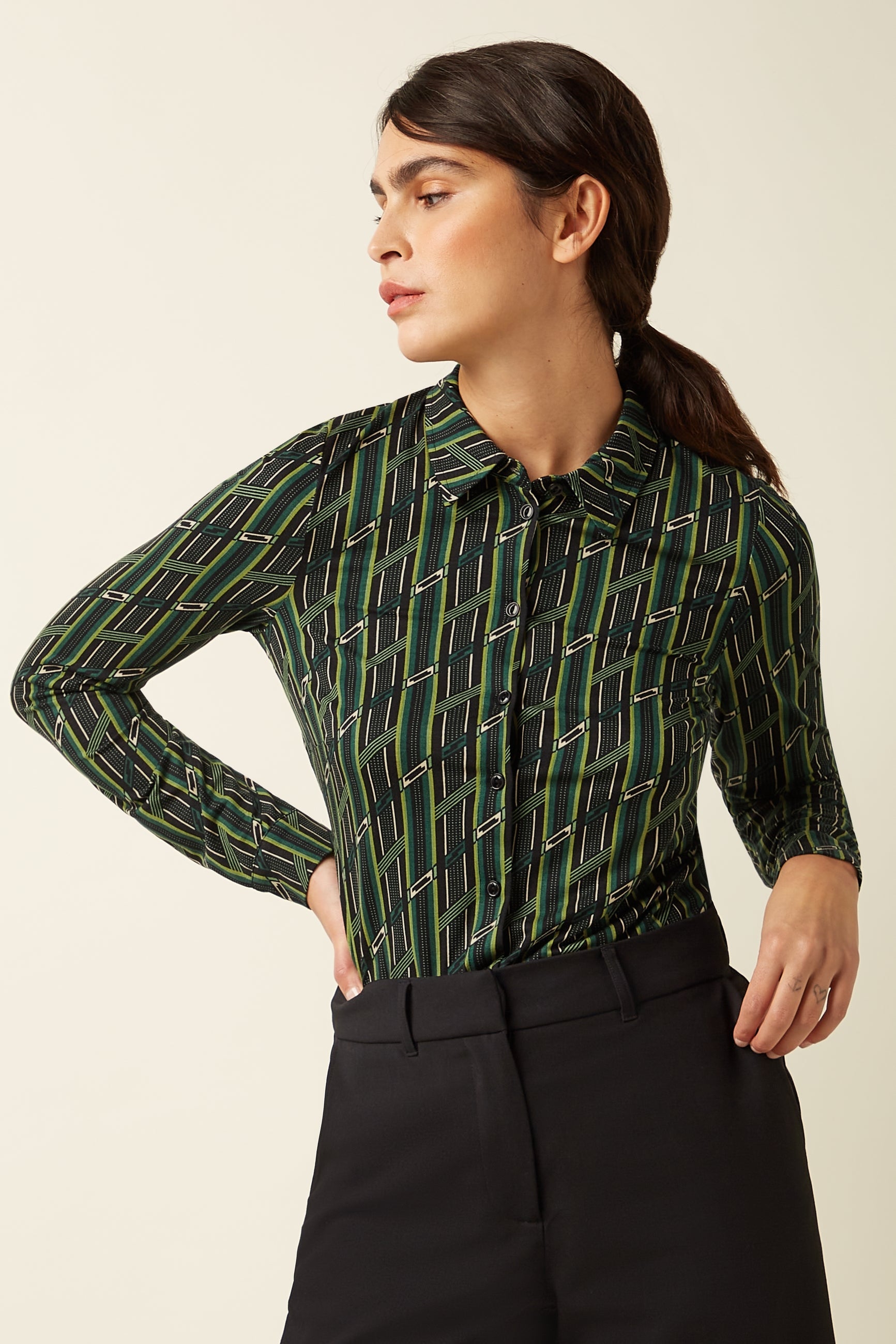 King Louie - Blouse Brina - Botanical Green