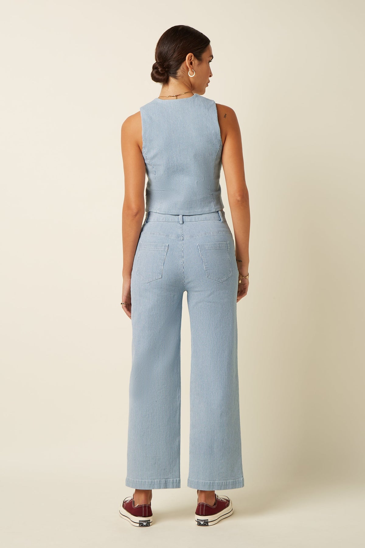 King Louie - Bianca Gilet - Denim Blue Corner Stripe