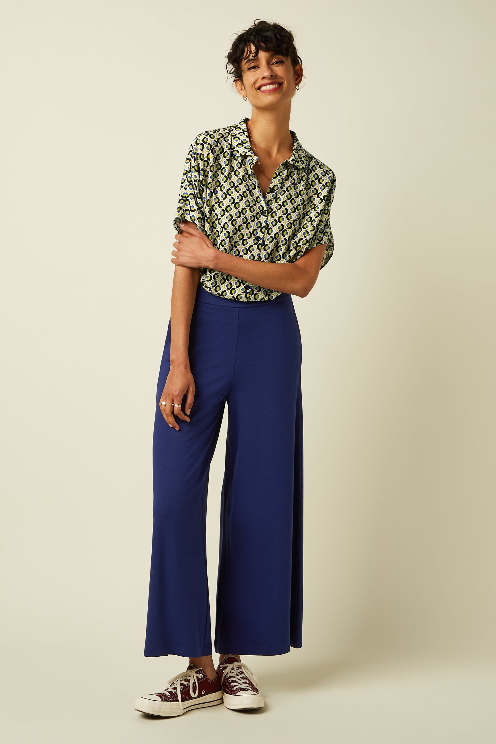 King Louie - Shay Blouse Dottie - Cream