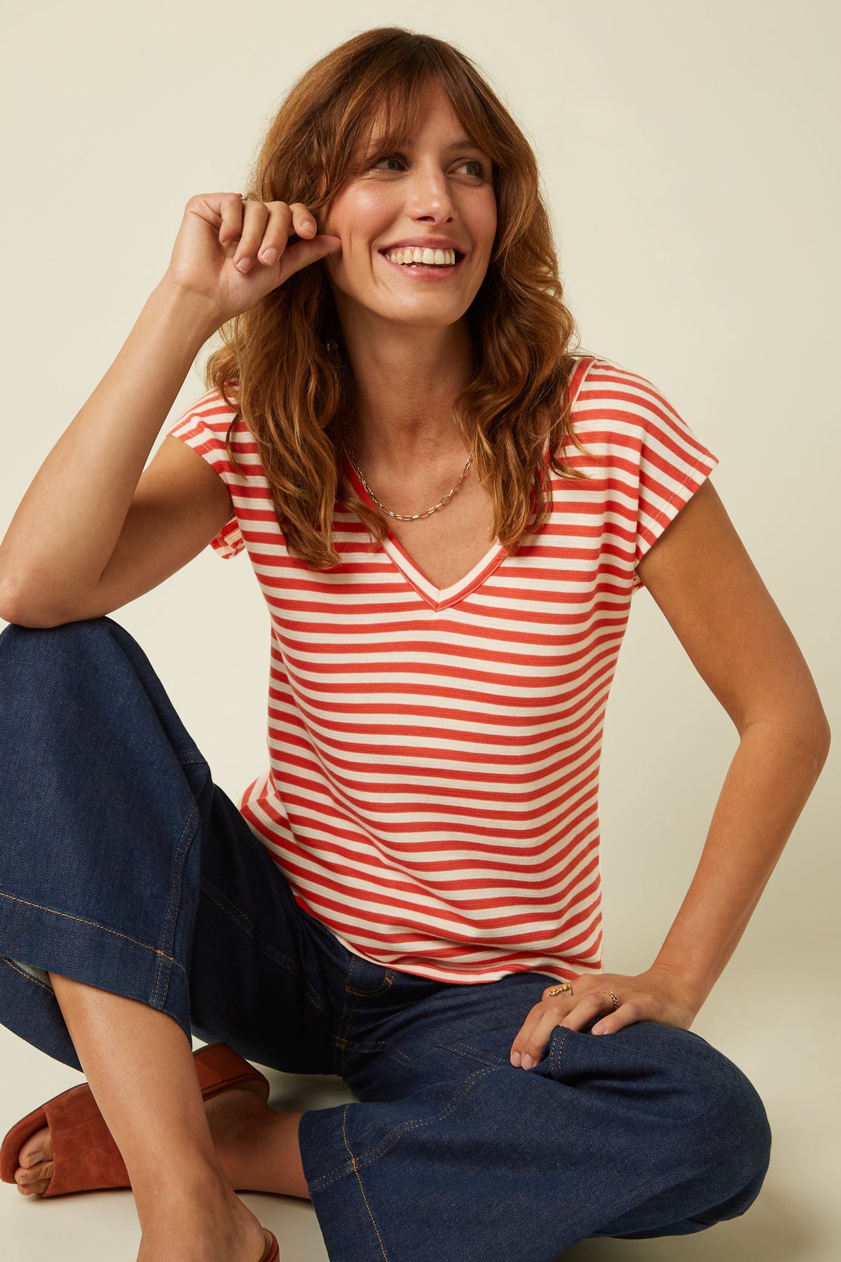 King Louie - Double V Top Chopito Stripe - Summer Fig