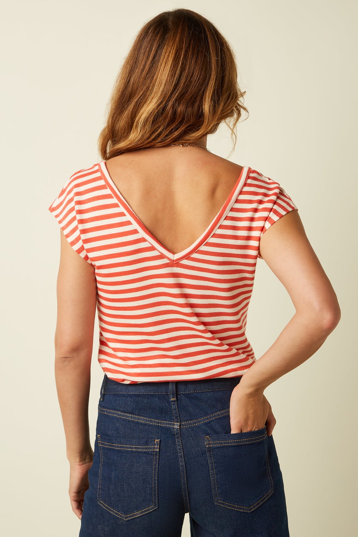 King Louie - Double V Top Chopito Stripe - Summer Fig
