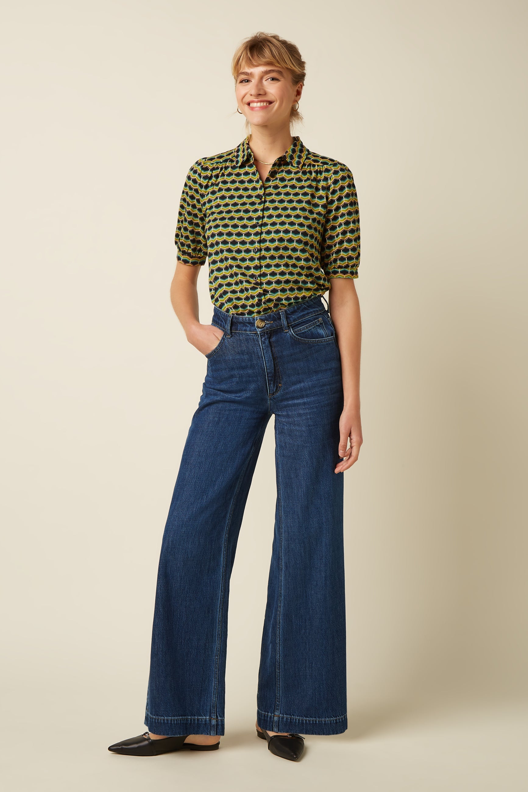 King Louie - Carina Blouse Drift - Ponderosa Green