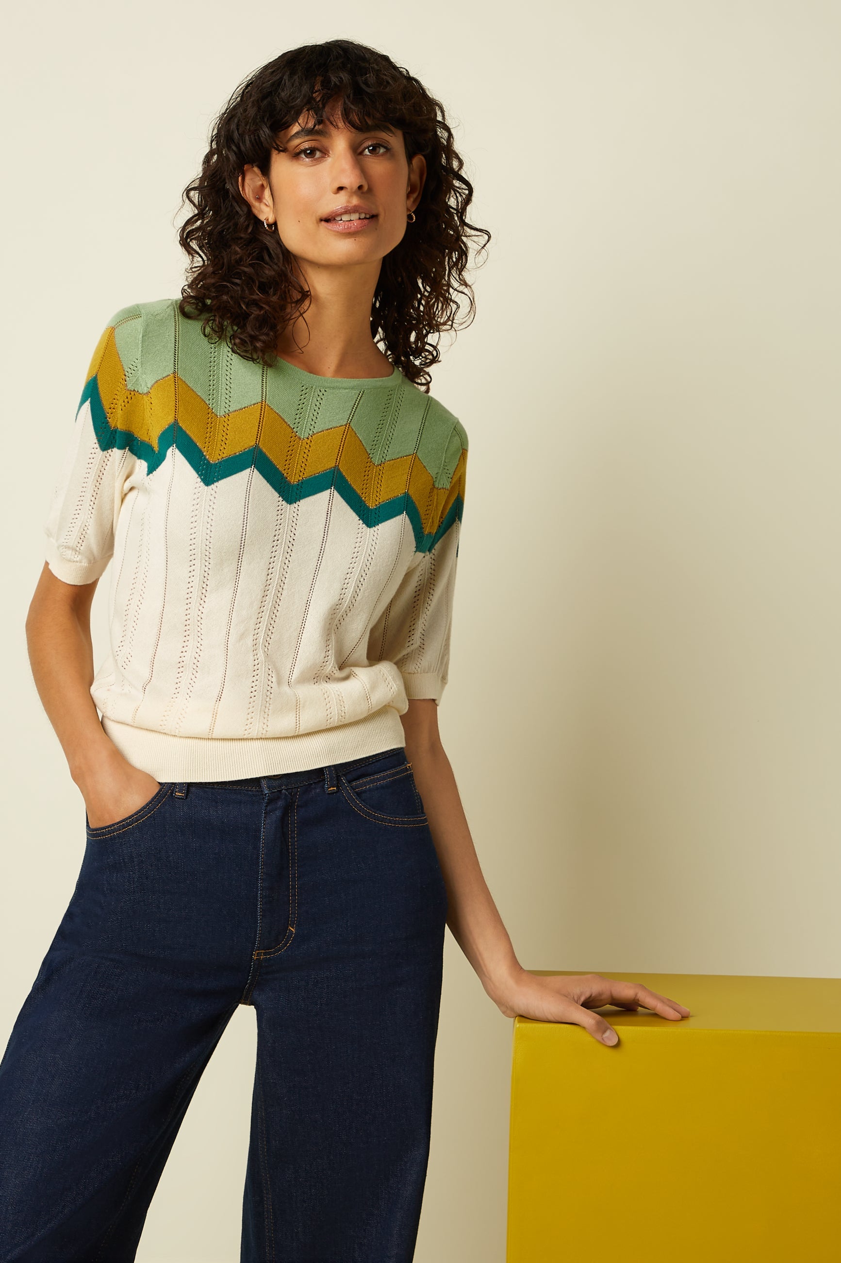 King Louie - Agnes Top Nova - Cream
