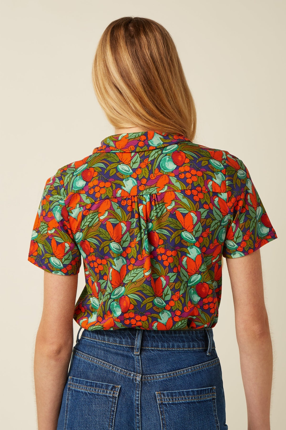 King Louie - Maisie Blouse Puerto - Strong Blue