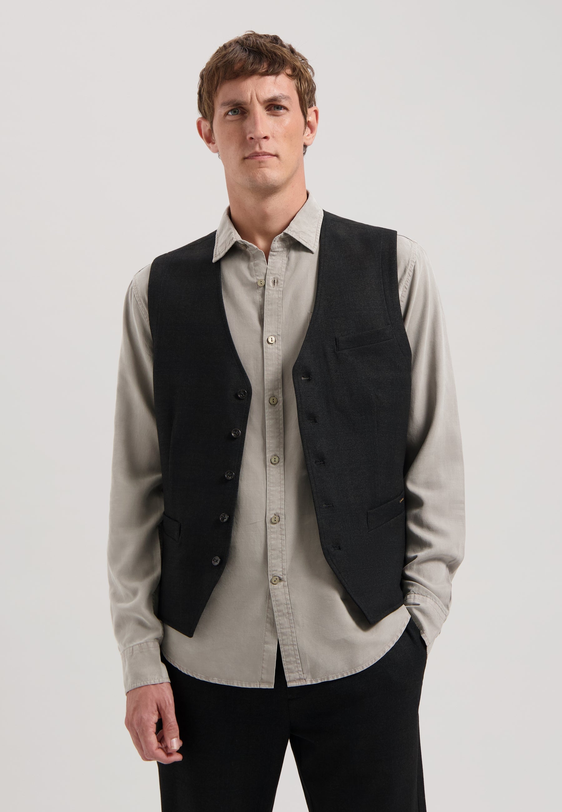 Dstrezzed - Travel Check Waistcoat - Raven