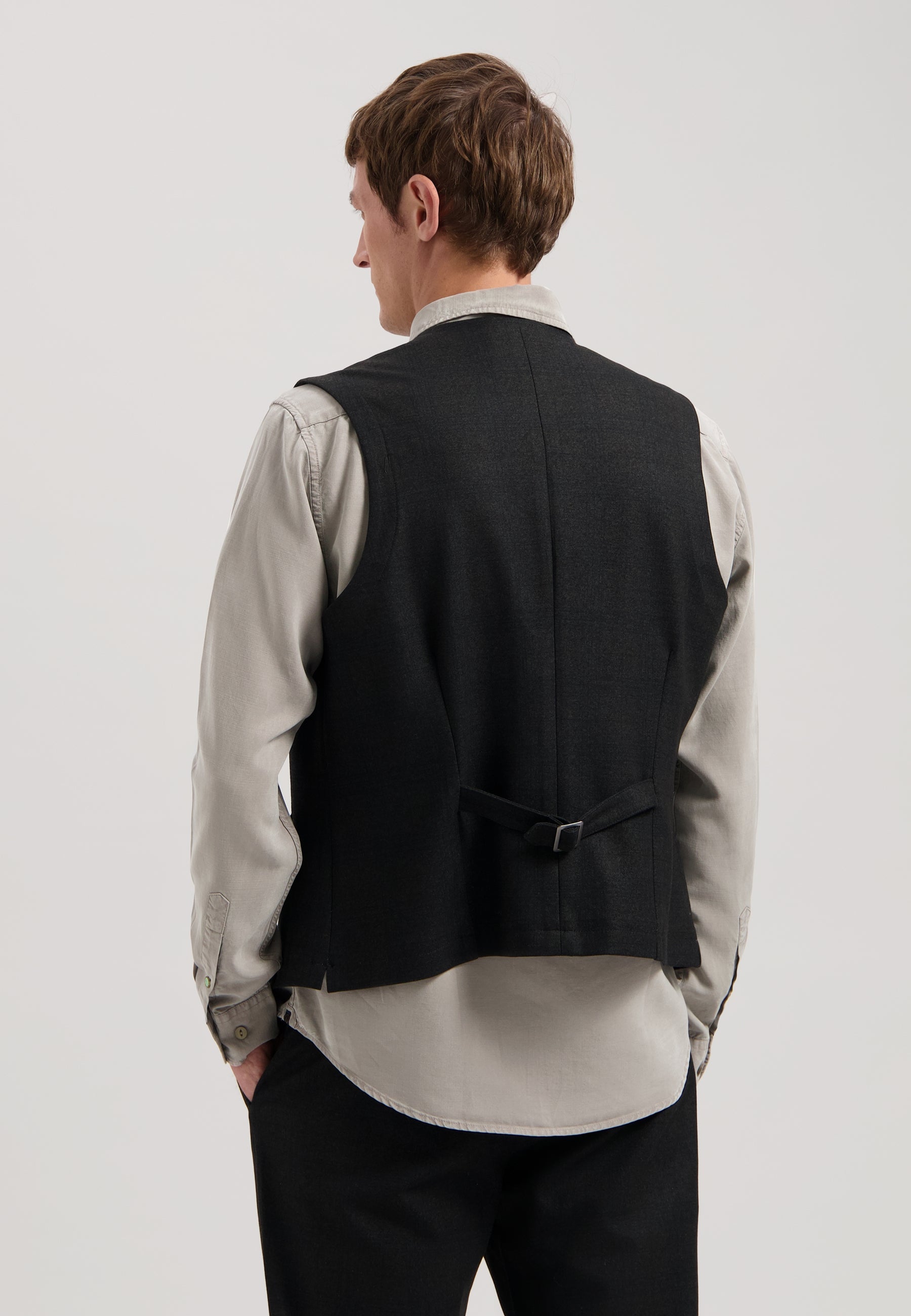 Dstrezzed - Travel Check Waistcoat - Raven
