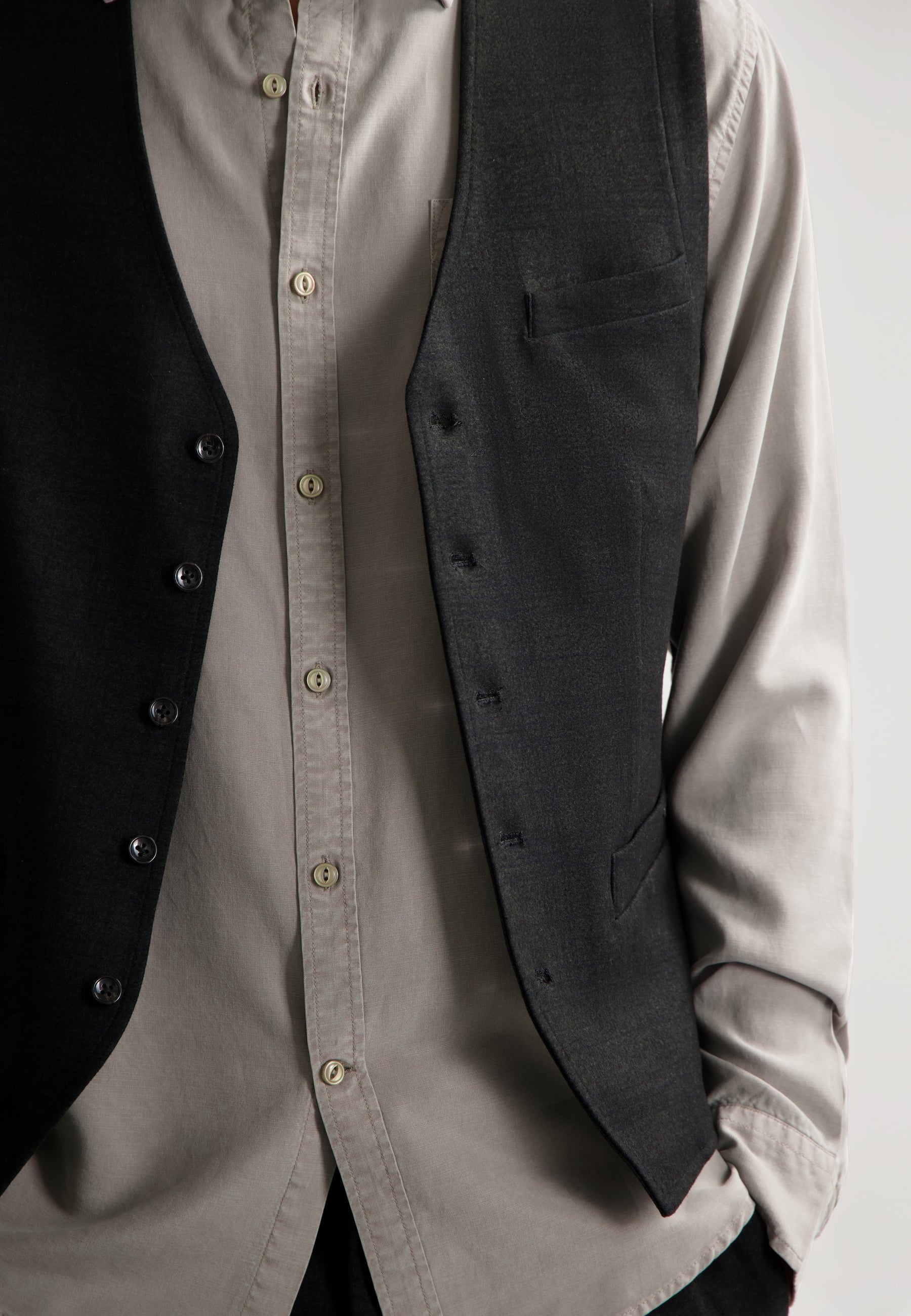 Dstrezzed - Travel Check Waistcoat - Raven