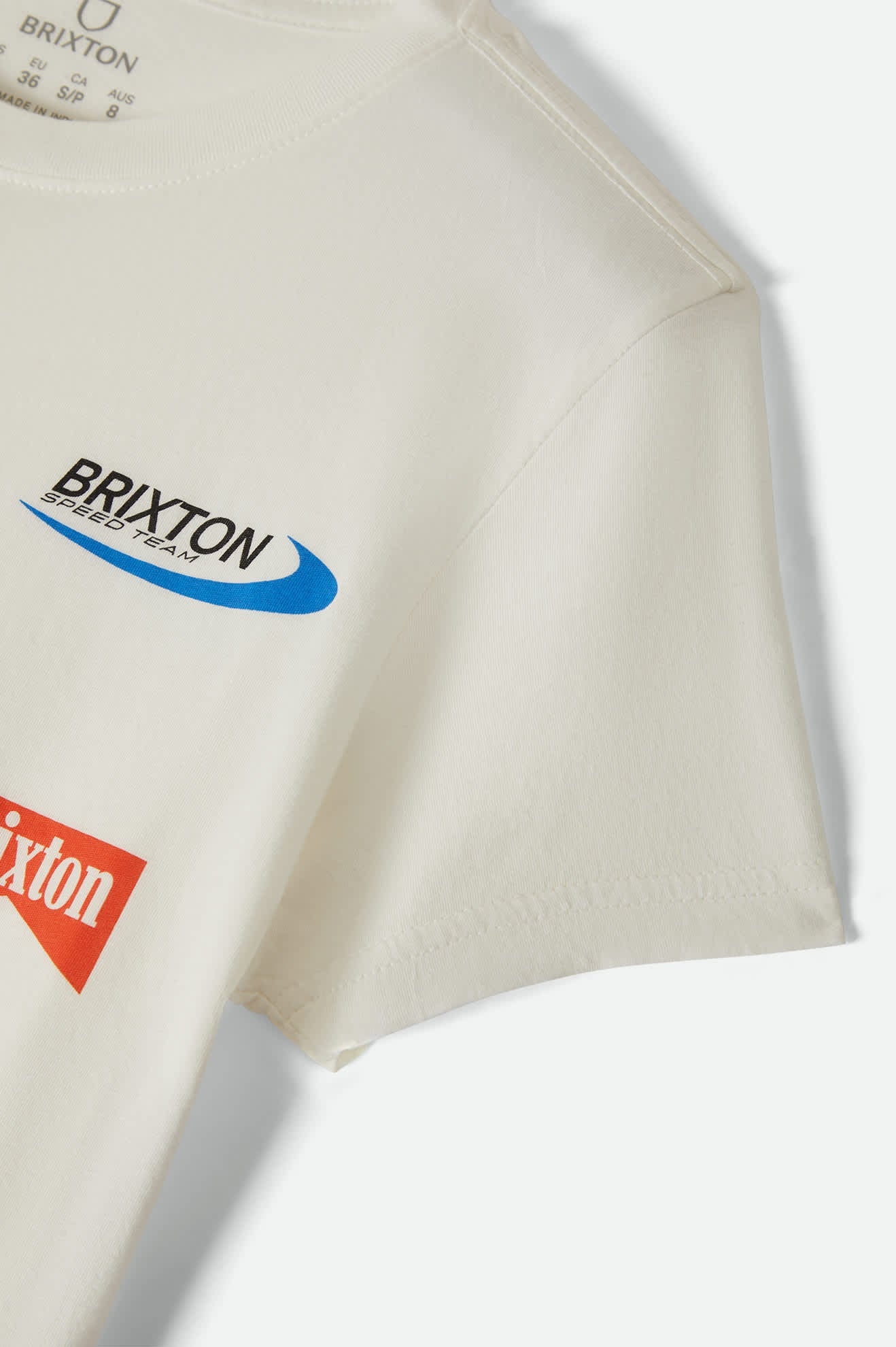 Brixton - Racing Patches Crew Tee - Off White