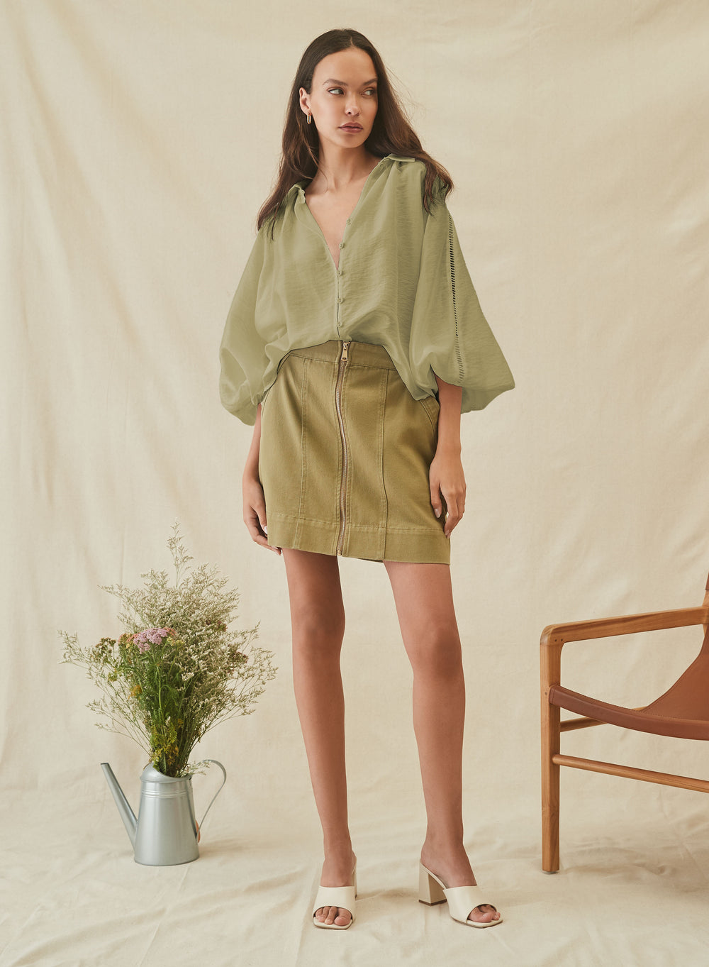 Esmaee - Adina Blouse - Fern