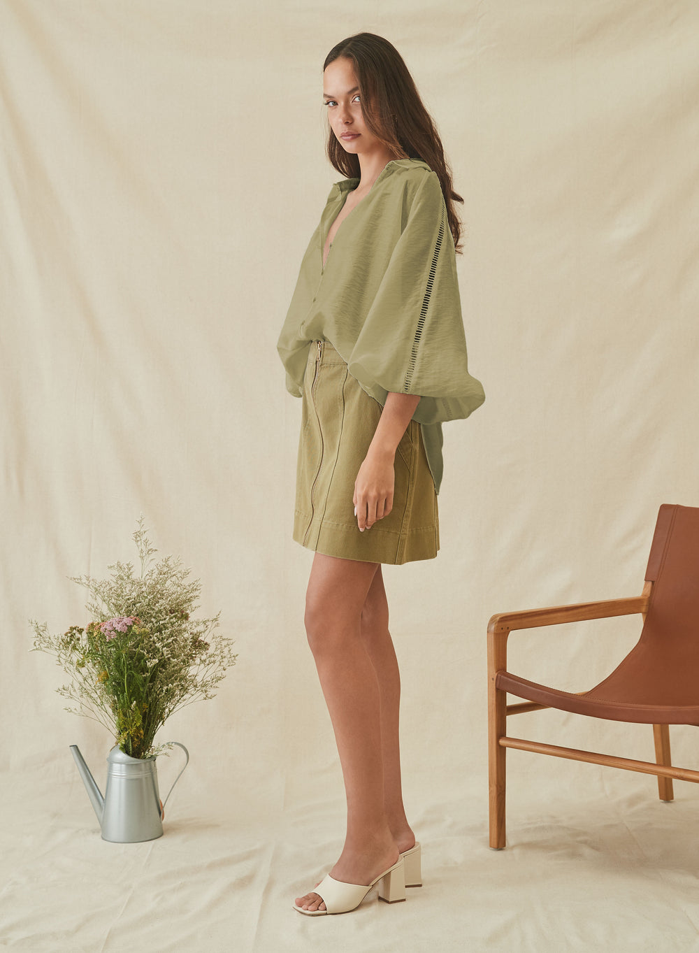 Esmaee - Adina Blouse - Fern