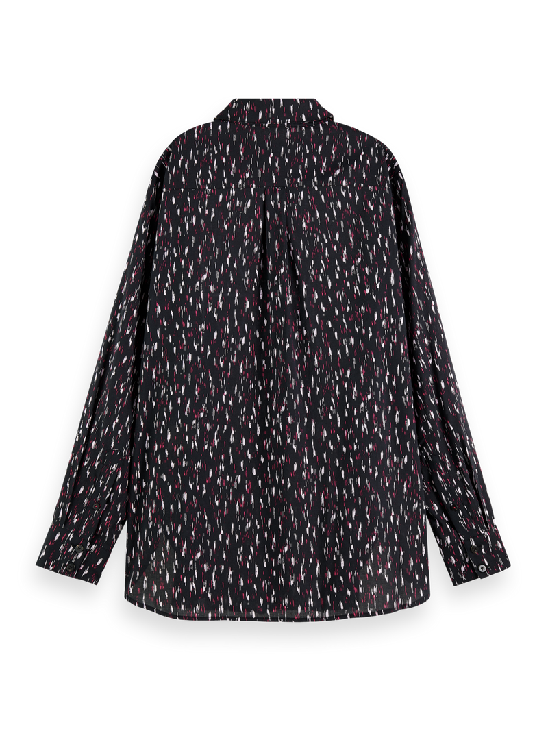 Maison Scotch - Oversized Printed Shirt - Ikat Rain