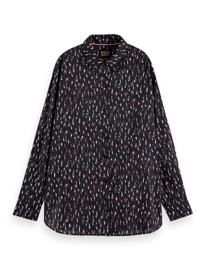 Maison Scotch - Oversized Printed Shirt - Ikat Rain