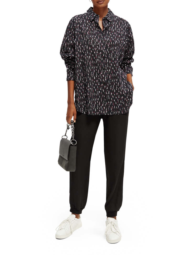 Maison Scotch - Oversized Printed Shirt - Ikat Rain