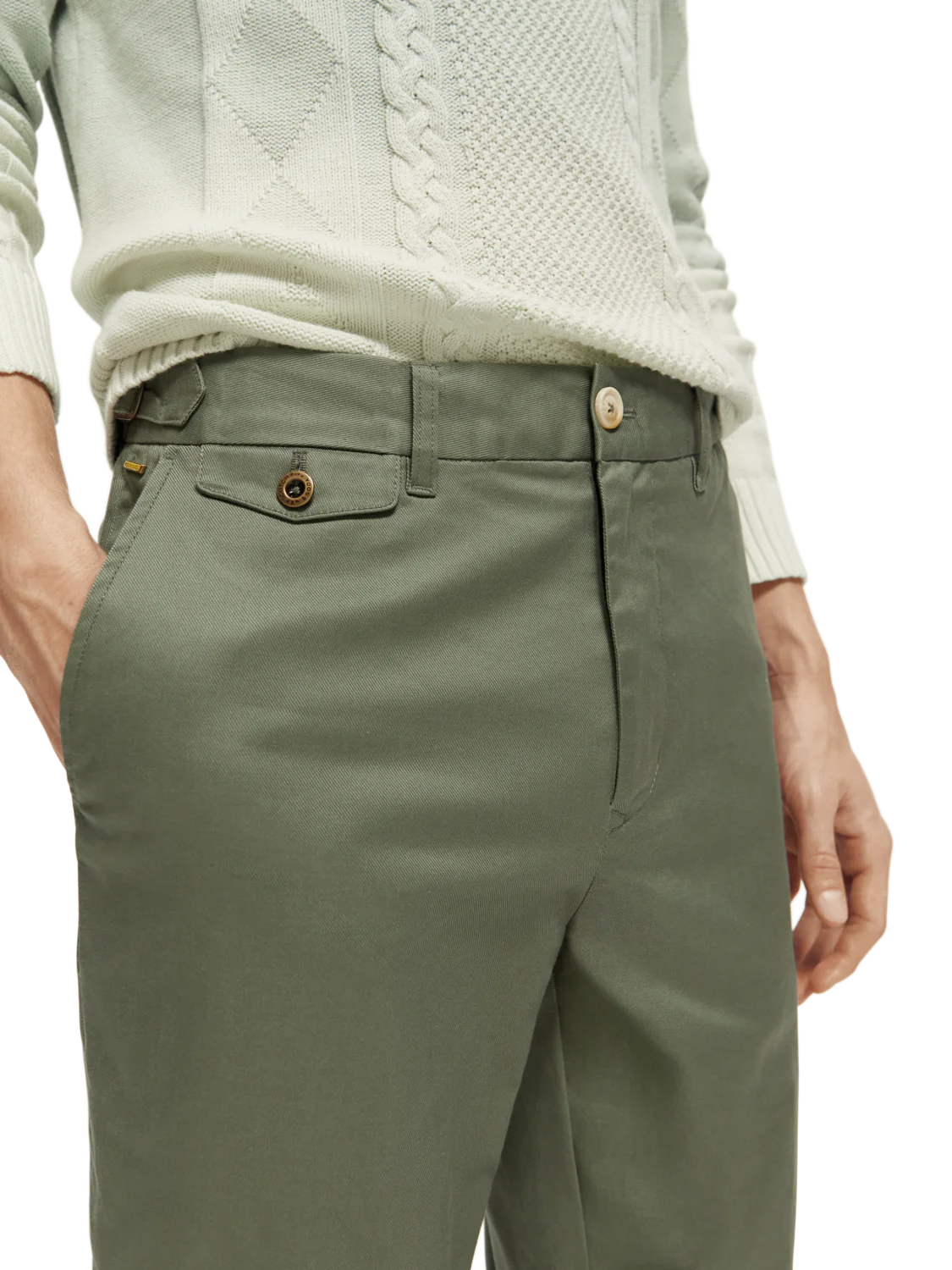 Scotch & Soda - The Drift Tapered Twill Chino - Army