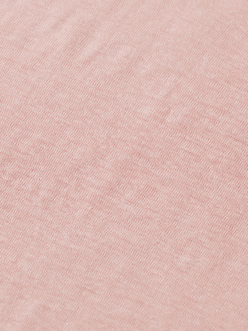 Maison Scotch - V-Neck Linen Tee - Blush Peach