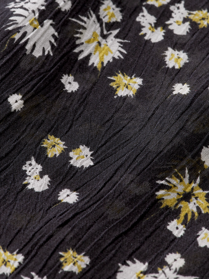 Maison Scotch - Ruffled Collar Blouse - Dandelion Black